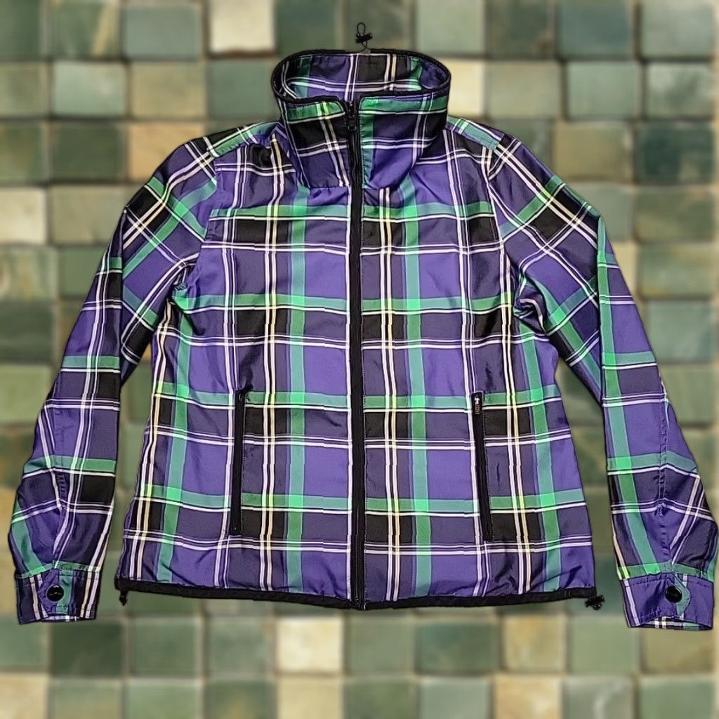 Ralph Lauren VINTAGE Lauren Ralph Lauren Jacket Womens Large Purple Green Plaid Softshell Outdoors Size L / US 10 / IT 46 - 1 Thumbnail
