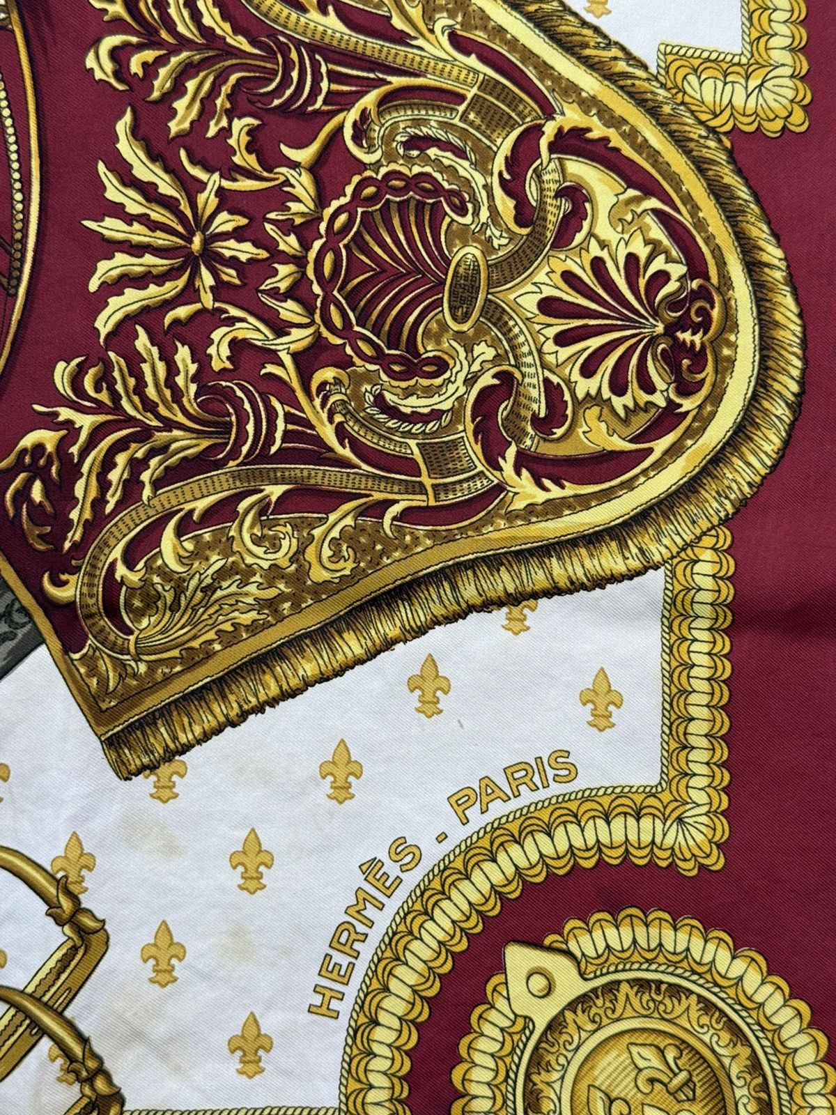 Hermes Vintage Hermes Silk Scarf Selles a Housse Carre 90 Rare 80s Size ONE SIZE - 13 Thumbnail