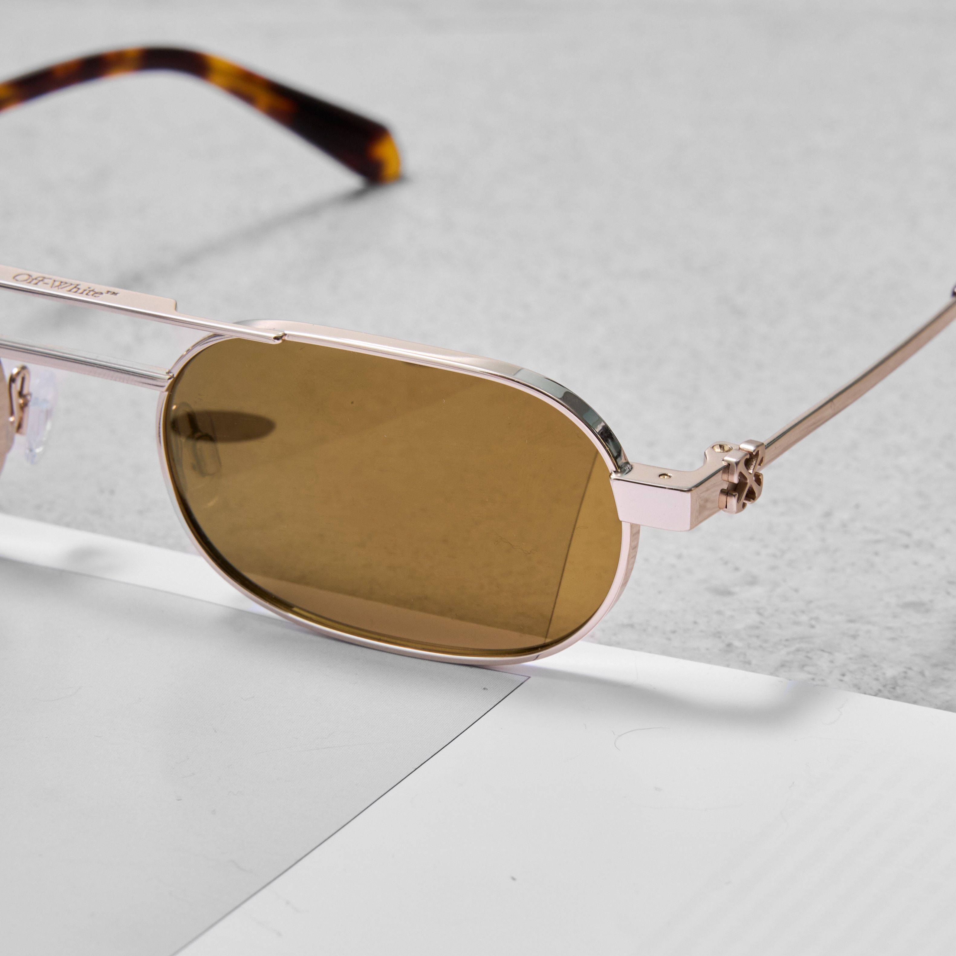Off-White OFF WHITE Vaiden Oval Frame Sunglasses Size ONE SIZE - 4 Thumbnail