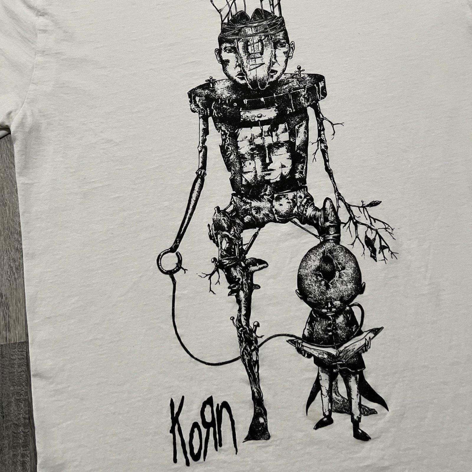 Other KORN White Nu Metal Robot Man Concert Rock Band T Shirt L Size US L / EU 52-54 / 3 - 3 Thumbnail