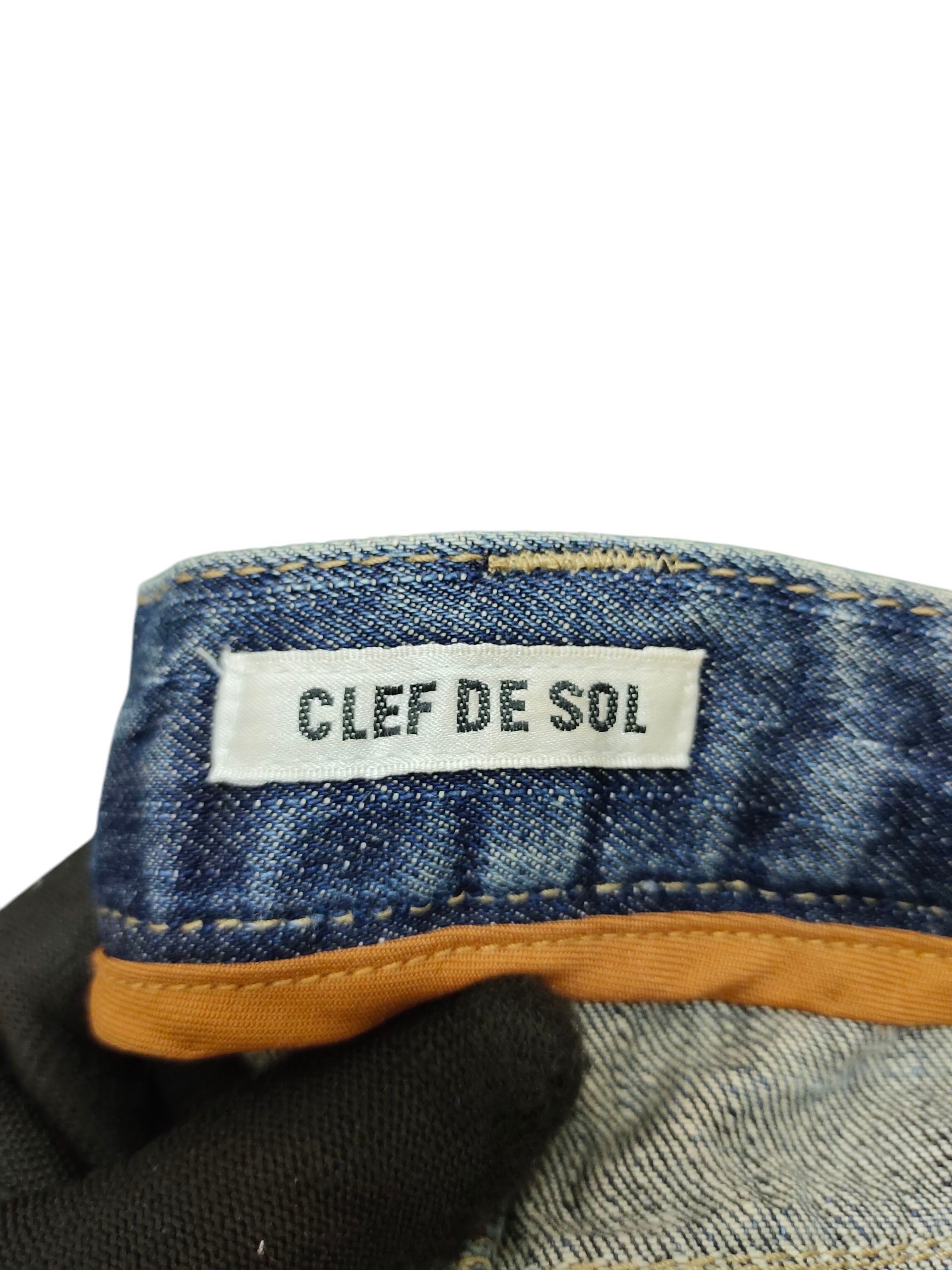 Comme des Garcons × Undercover Vintage Clef De Sol Japan Clawmark Distress Denim Jeans Size US 30 / EU 46 - 10 Thumbnail