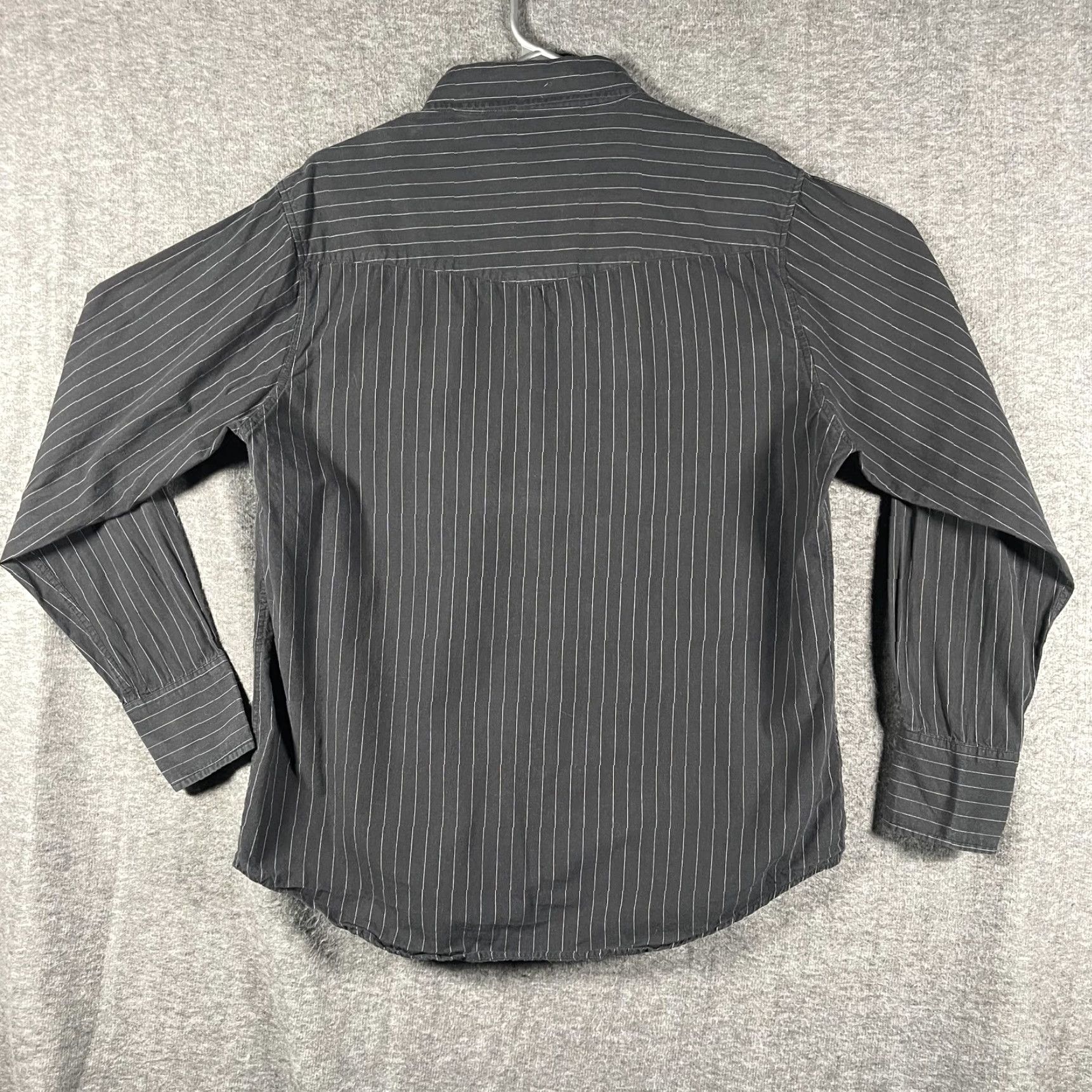 Toy Machine Machine Shirt Mens Medium Black Pinstripe Pearl Snap Crest Graphical Rockabilly Size US M / EU 48-50 / 2 - 3 Thumbnail