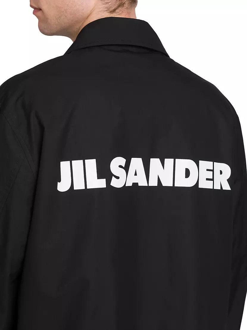 Jil Sander o1s22i1n1024 Cotton Logo Overshirt in Black Size US L / EU 52-54 / 3 - 5 Thumbnail