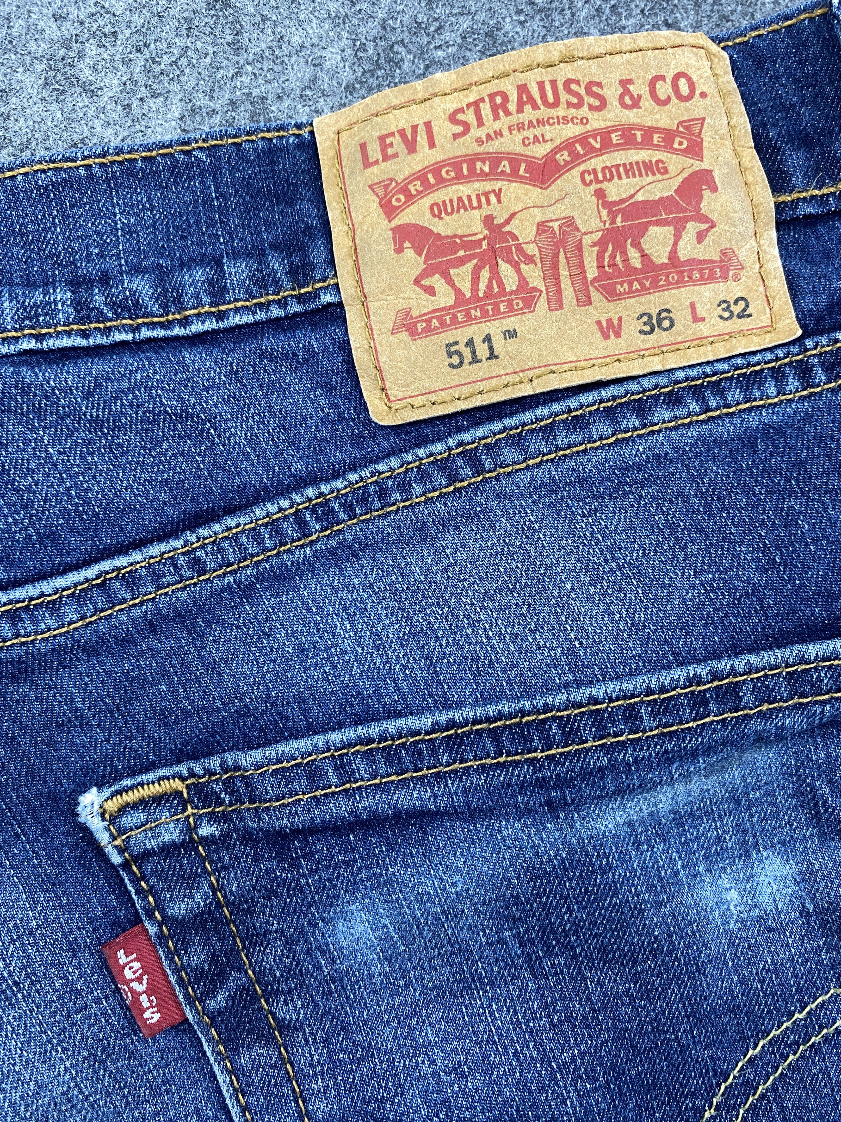 Levi's Distressed Blue Levi's 511 Jeans 36x32.5 Denim -JN1413 Size US 36 / EU 52 - 10 Thumbnail
