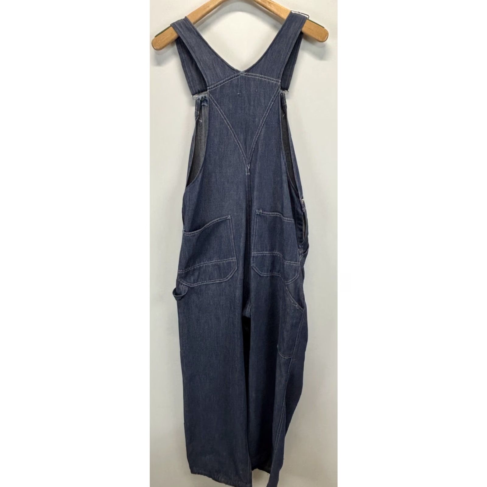 Sears VINTAGE Sears Denim Overalls Bibs Mens 34x28 Workwear 60s Blue Jeans Denim Solid Buckle Mens 34 Inseam 28 Vintage Size US 34 / EU 50 - 5 Thumbnail