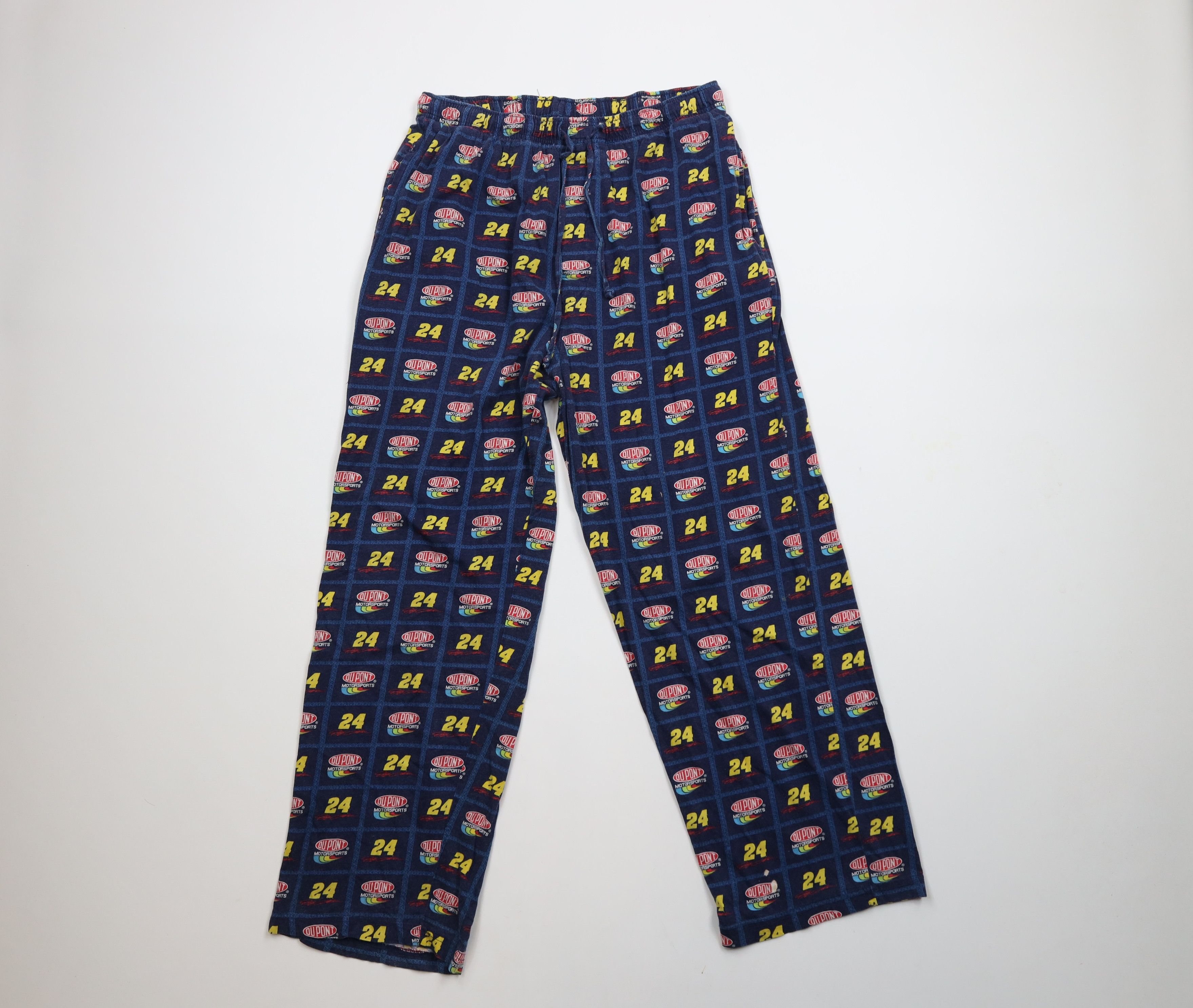 Vintage Vintage NASCAR Jeff Gordon Racing Wide Leg Pajama Pants Blue Size US 34 / EU 50 - 1 Thumbnail