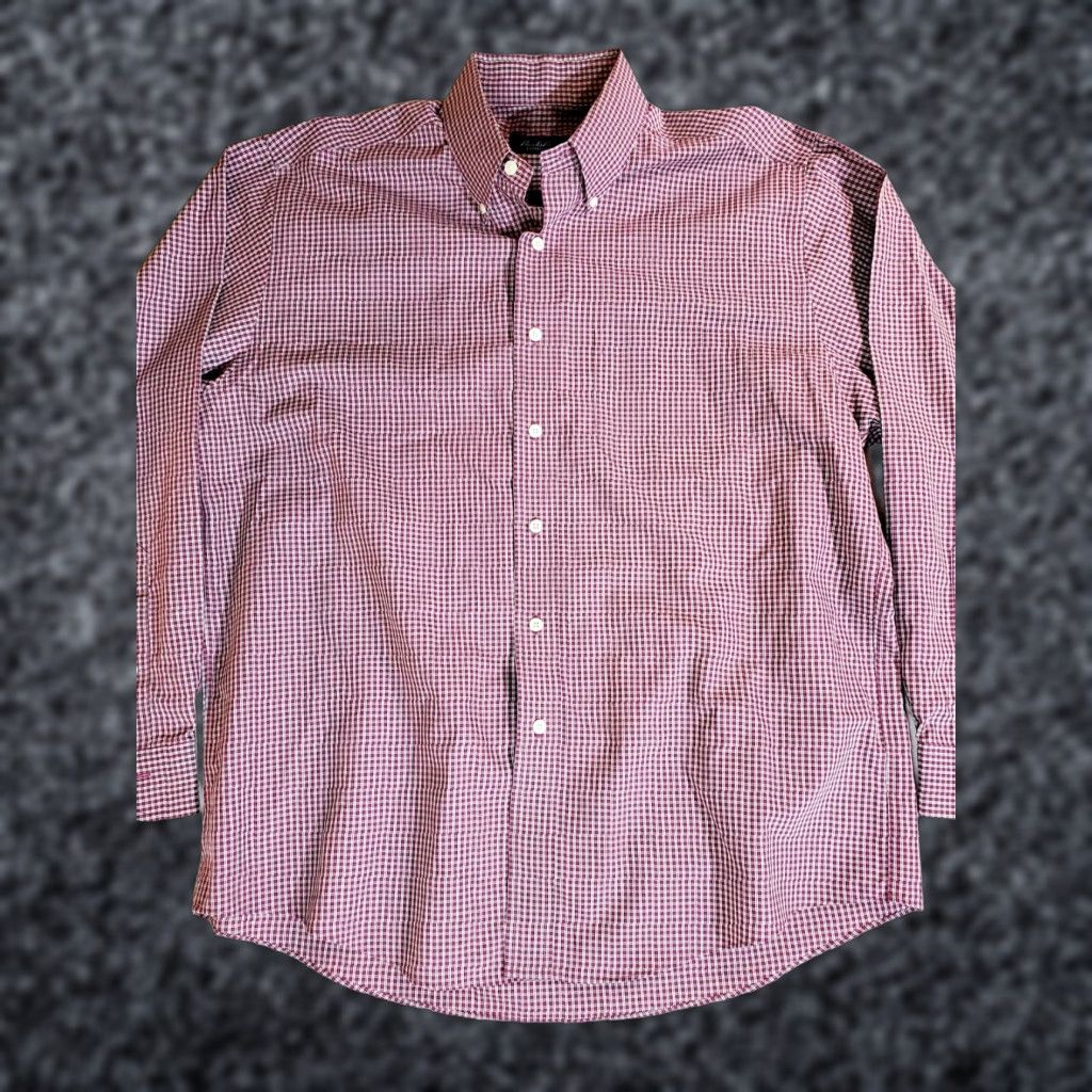 Brooks Brothers Brooks Brothers Button-Down Long Sleeve Shirt Red Plaid Mens Large Size US L / EU 52-54 / 3 - 1 Thumbnail