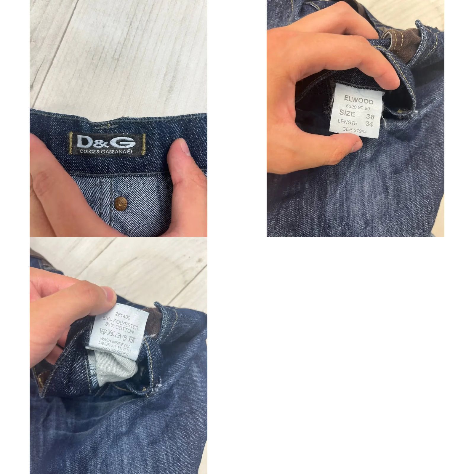 Dolce & Gabbana VINTAGE Dolce&Gabbana Jeans Big Logo Denim DG Y2K 90s Men Size 38 Blue Size US 38 / EU 54 - 9 Thumbnail