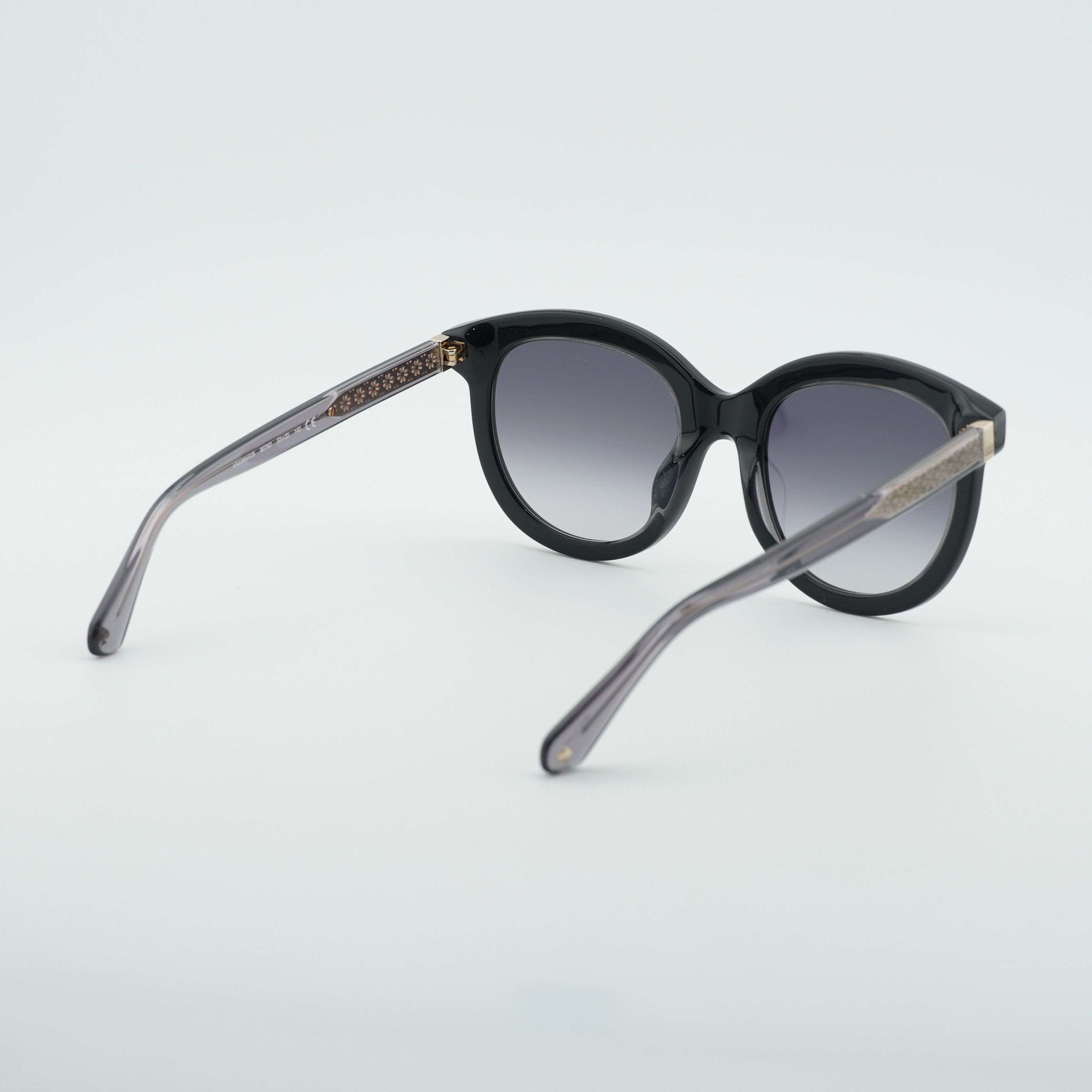 Kate Spade Kate Spade LILLIAN/G/S 0807 9O Sunglasses Black Round Frame Size ONE SIZE - 4 Thumbnail