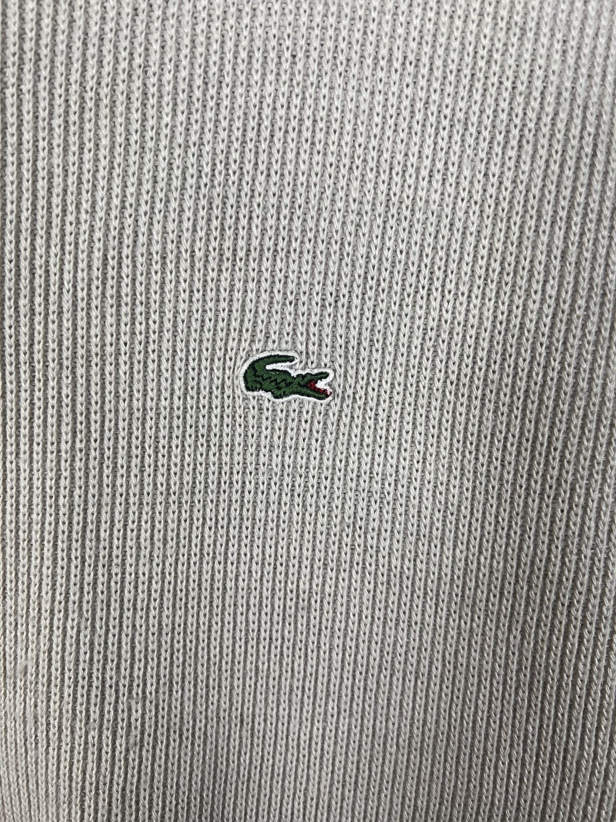 Lacoste Vintage Lacoste Full Zip Wool Knitted Sweater Beige Size US L / EU 52-54 / 3 - 3 Thumbnail