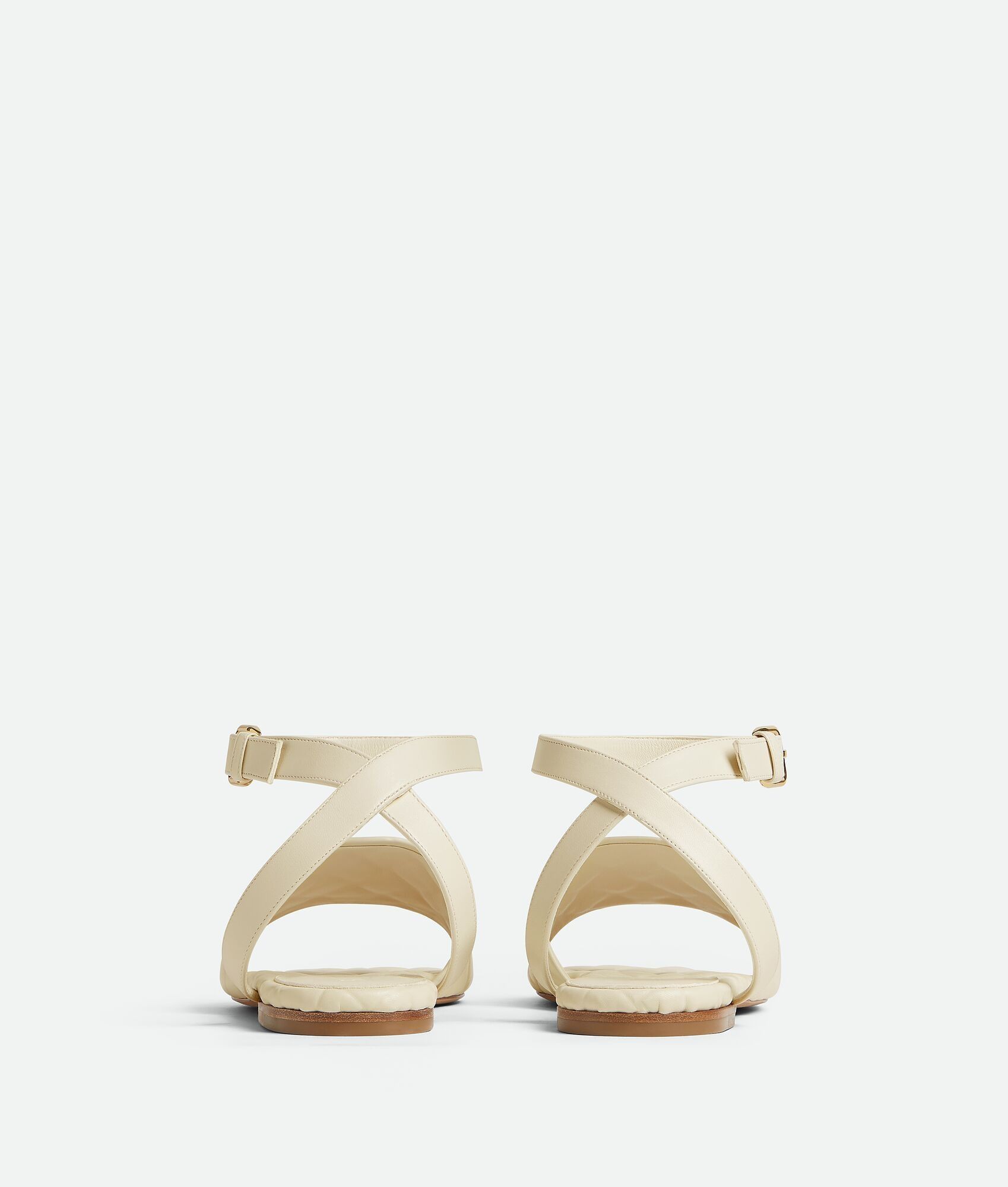 Bottega Veneta o1bcso1str0725 Amy Flat Sandals in Ivory Size US 8 / IT 38 - 3 Thumbnail