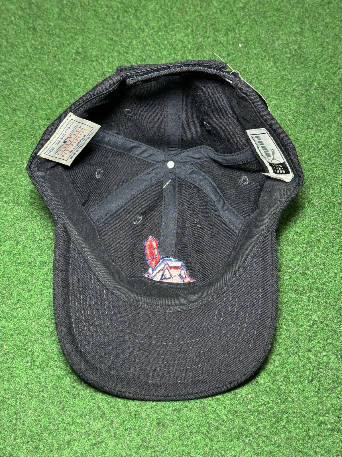 Puma Vintage 90s Cleveland Indians Puma Wool Baseball Cap Hat Size ONE SIZE - 4 Thumbnail