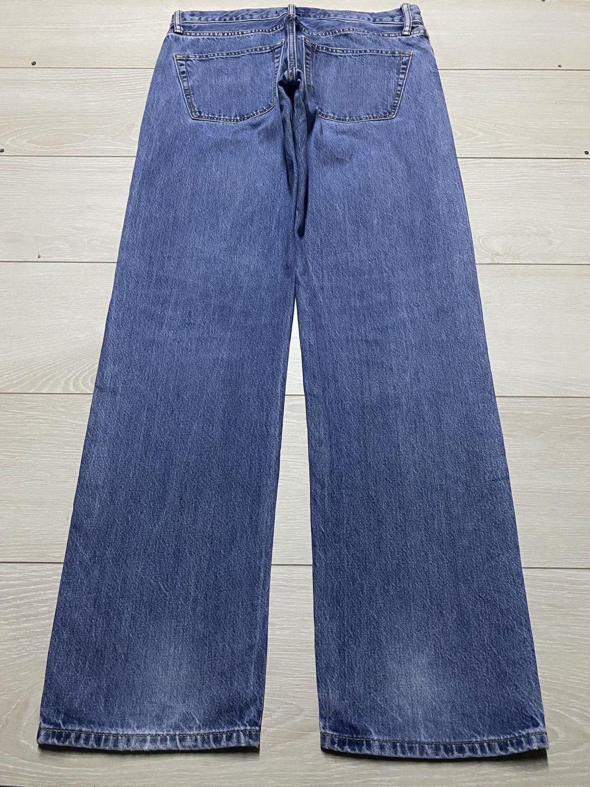 Uniqlo Vintage Japanese Brand Uniqlo Blue Wash Straight loose Jeans Size US 33 - 2 Thumbnail