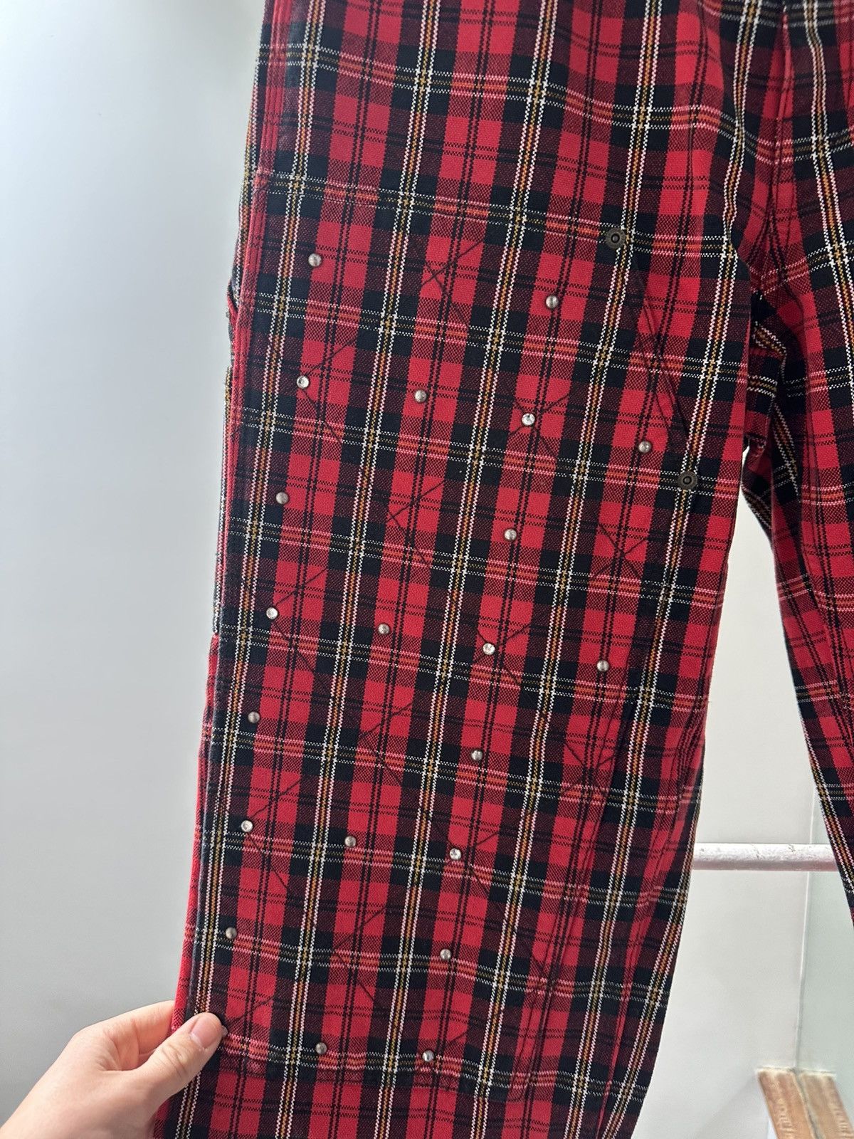 B.B. Simon × Supreme Plaid Studded Double Knee Size US 32 / EU 48 - 6 Thumbnail