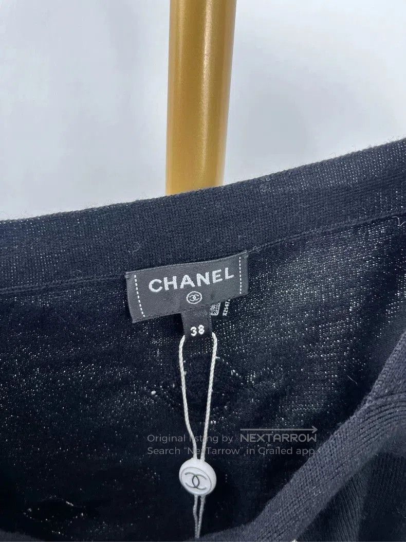 Chanel Chanel Black Floral Long Sleeve Knit Top. Size US S / EU 44-46 / 1 - 4 Thumbnail