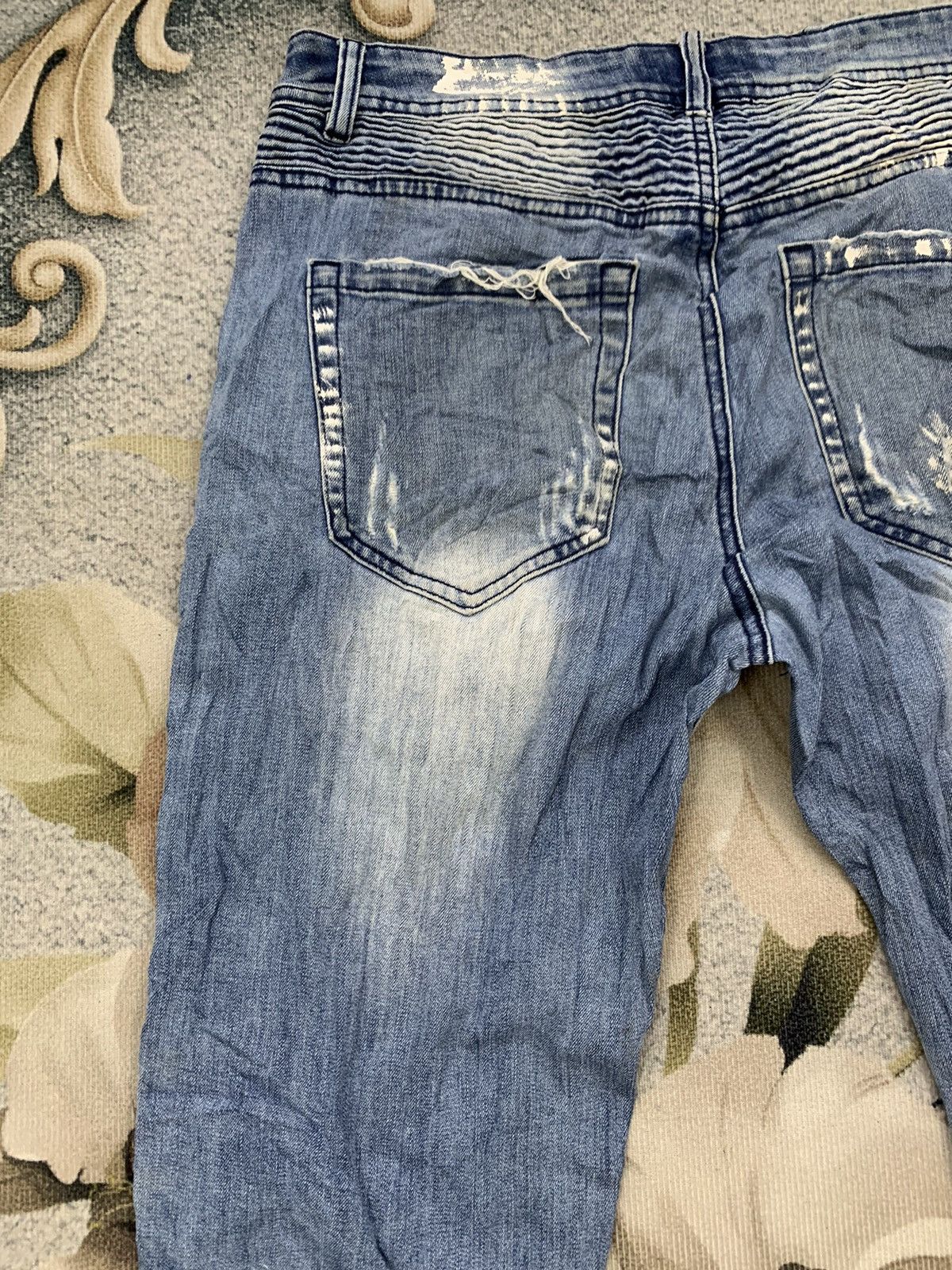 Japanese Brand Distress GOLD Biker Like Denim Pant Size US 33 - 11 Thumbnail