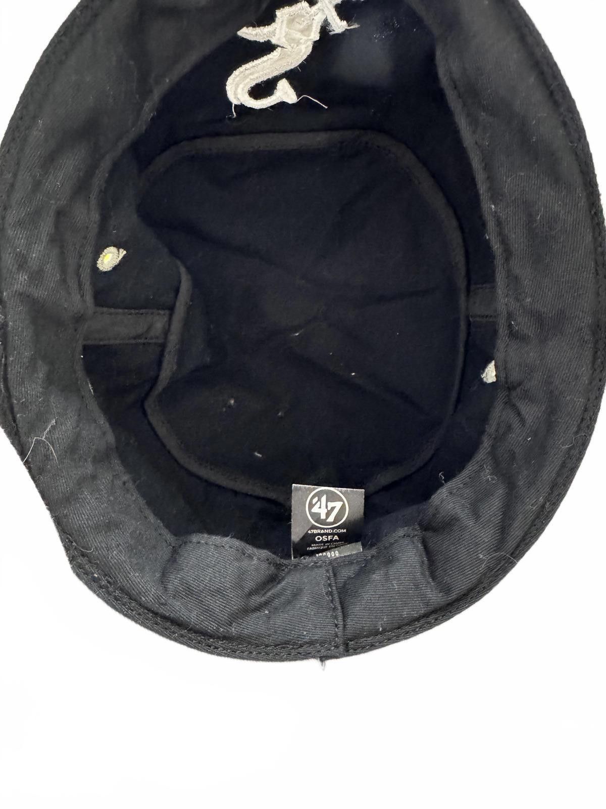 47 Brand Chicago White Sox Black Bucket Hat with Chin Strap Size ONE SIZE - 5 Thumbnail