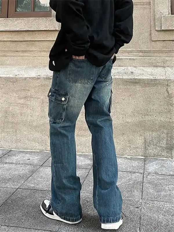 VIBE Button Zipper Pocket Slit Straight Jeans Size US 33 - 2 Thumbnail
