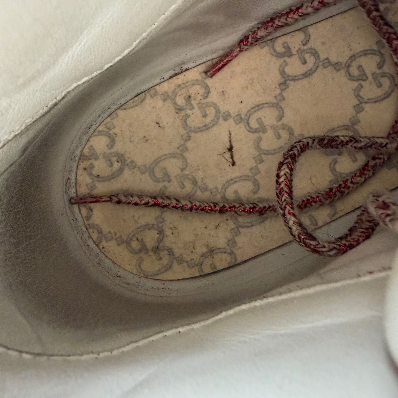 Gucci Gucci Ace High Glitter Red Size US 10 / EU 43 - 9 Thumbnail
