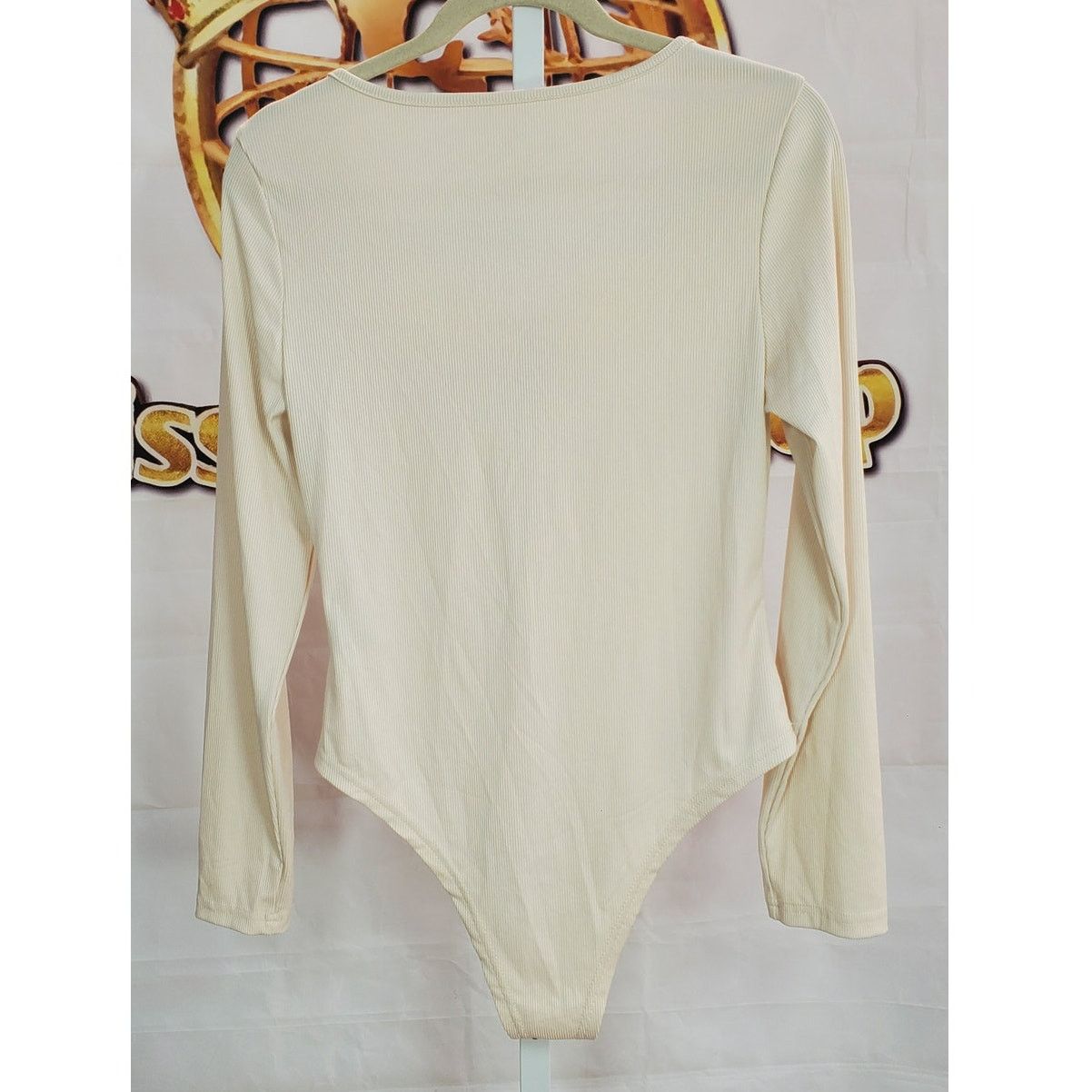 Shein Shein Beige Cream Long Sleeve Bodysuit Size Xlarge Size XL / US 12-14 / IT 48-50 - 2 Thumbnail
