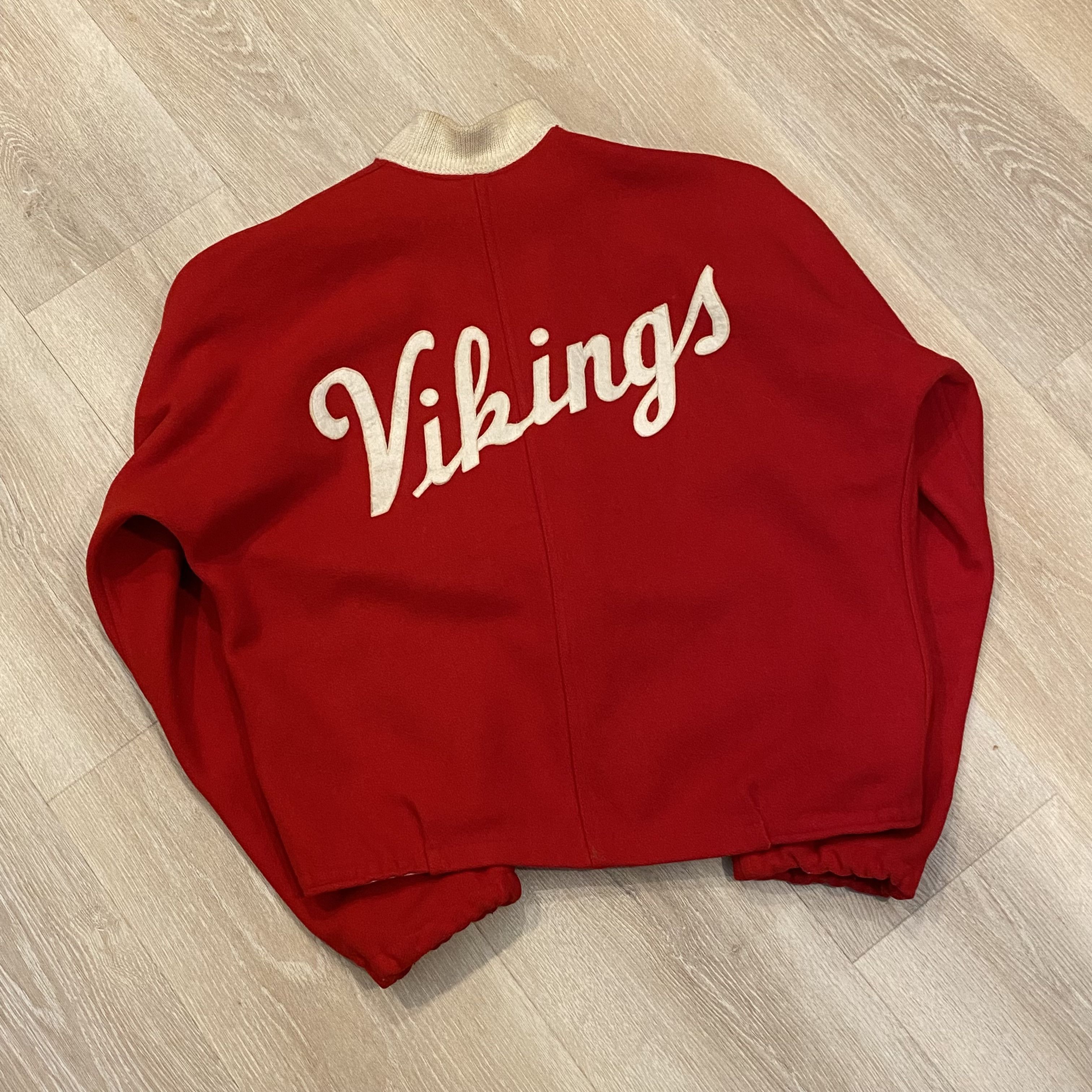 image of Vintage 70's Wool Varsity Jacket - Very in Red, Men's (Size Large)