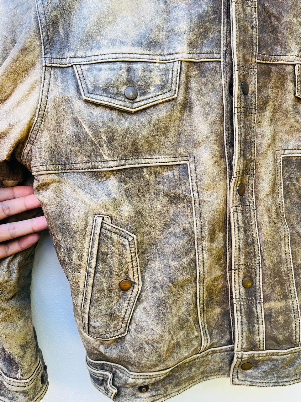 Japanese Brand × Vintage Vintage Leather Jacket Designed Fashion Style Size US M / EU 48-50 / 2 - 10 Thumbnail