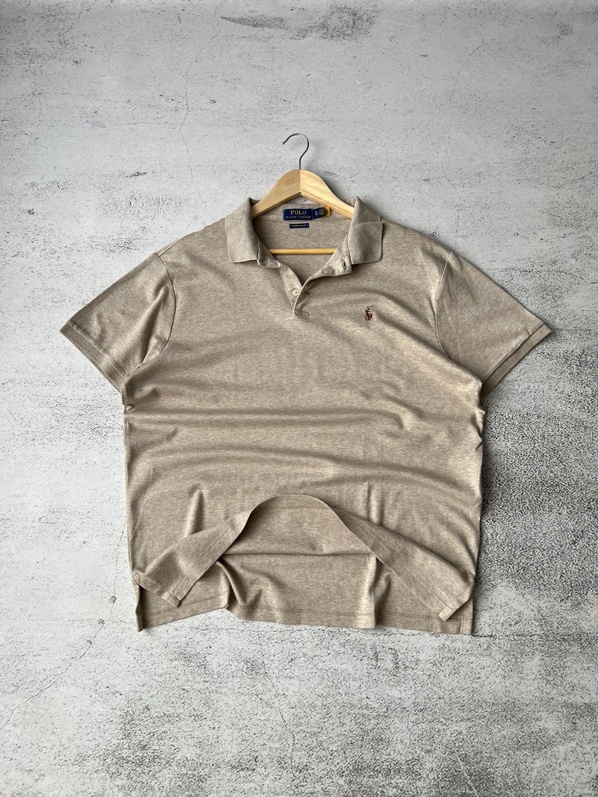 Polo Ralph Lauren 💥 Ralph Lauren Sand Polo Shirt XL – Embroidered Logo Size US XL / EU 56 / 4 - 1 Thumbnail