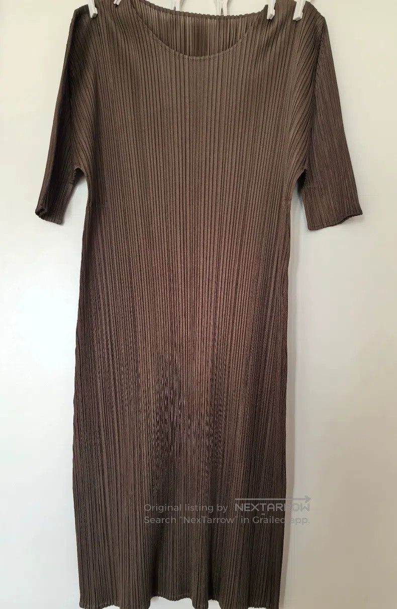 Issey Miyake Issey Miyake Crew Neck Short Sleeve Top - Copper Coffee Size M / US 6-8 / IT 42-44 - 1 Thumbnail