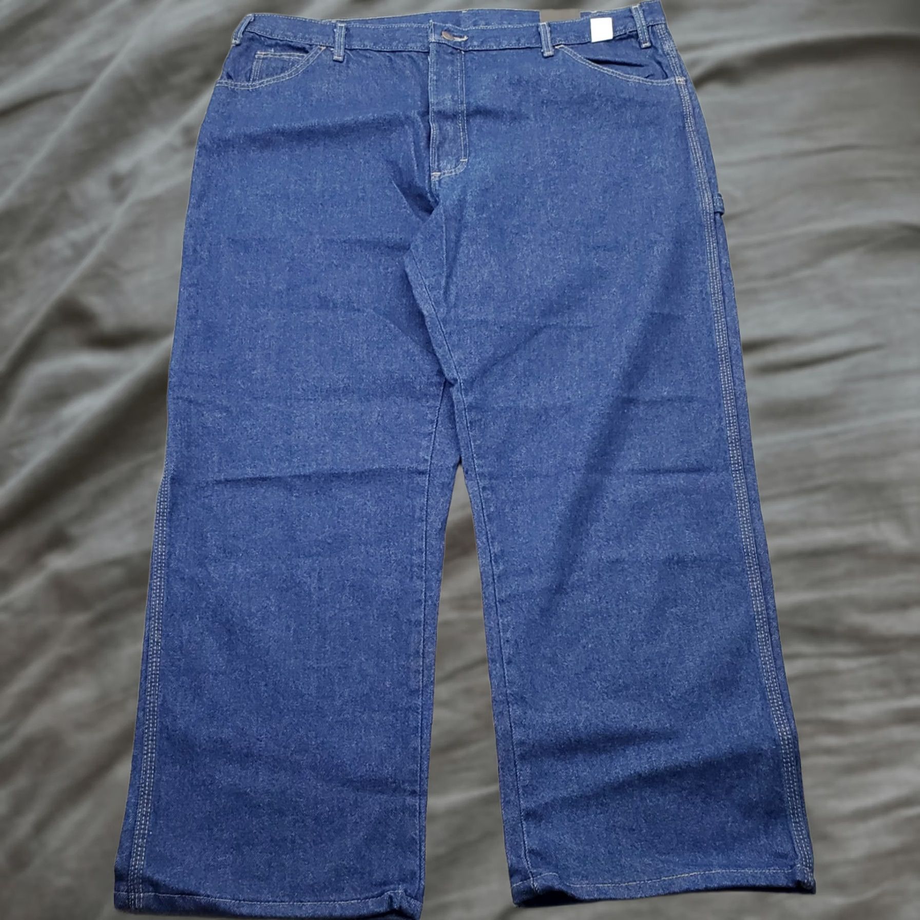 Dickies Dickies Mens Carpenter Jeans Blue Denim Relaxed Fit Hammer Loop Straight Leg 40 XS? Size US 40 / EU 56 - 1 Thumbnail