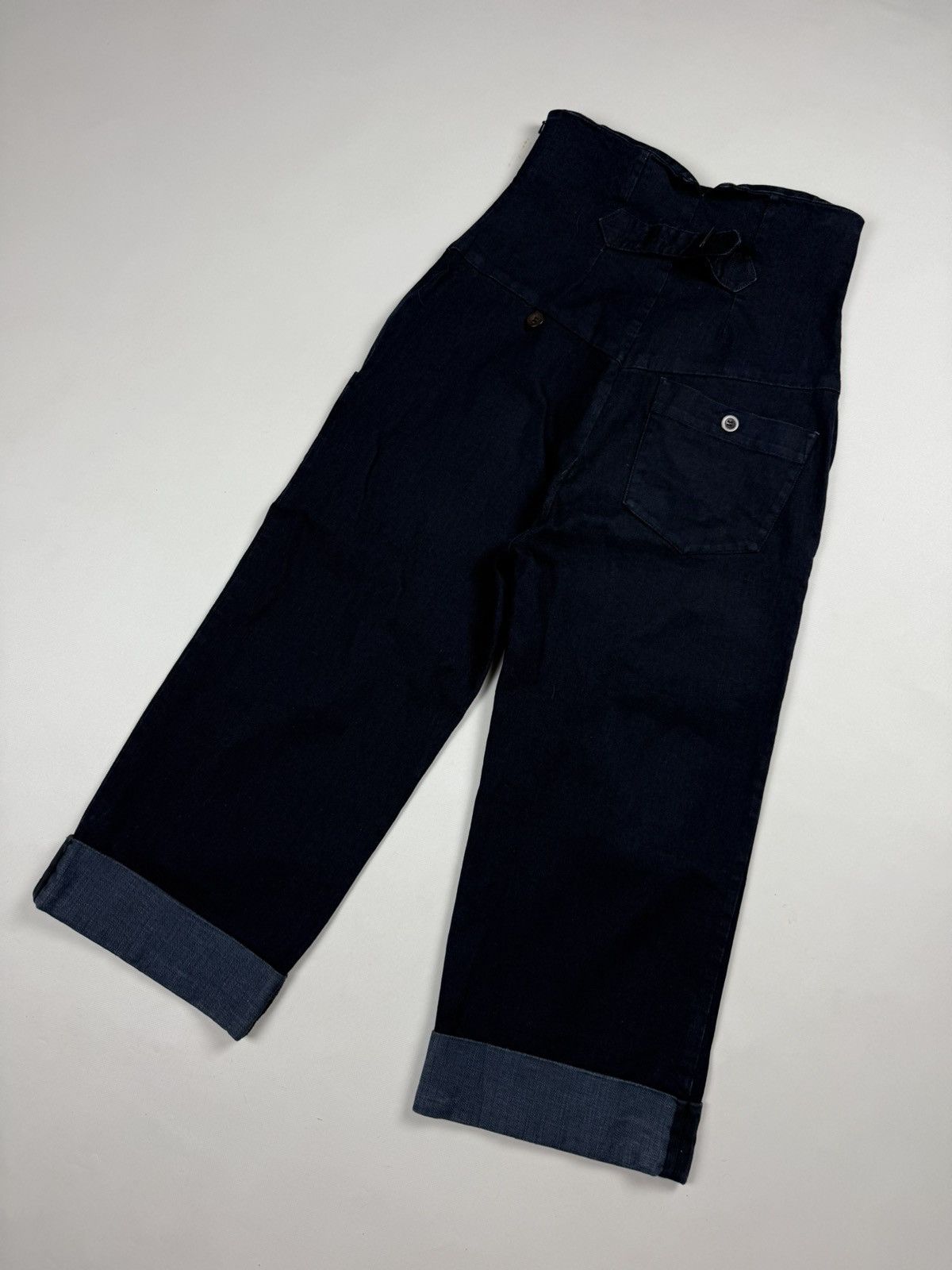 Other Burfitt Avant-Garde High Waist Buckle Back Cropped Jeans Size 30" / US 8 / IT 44 - 21 Thumbnail