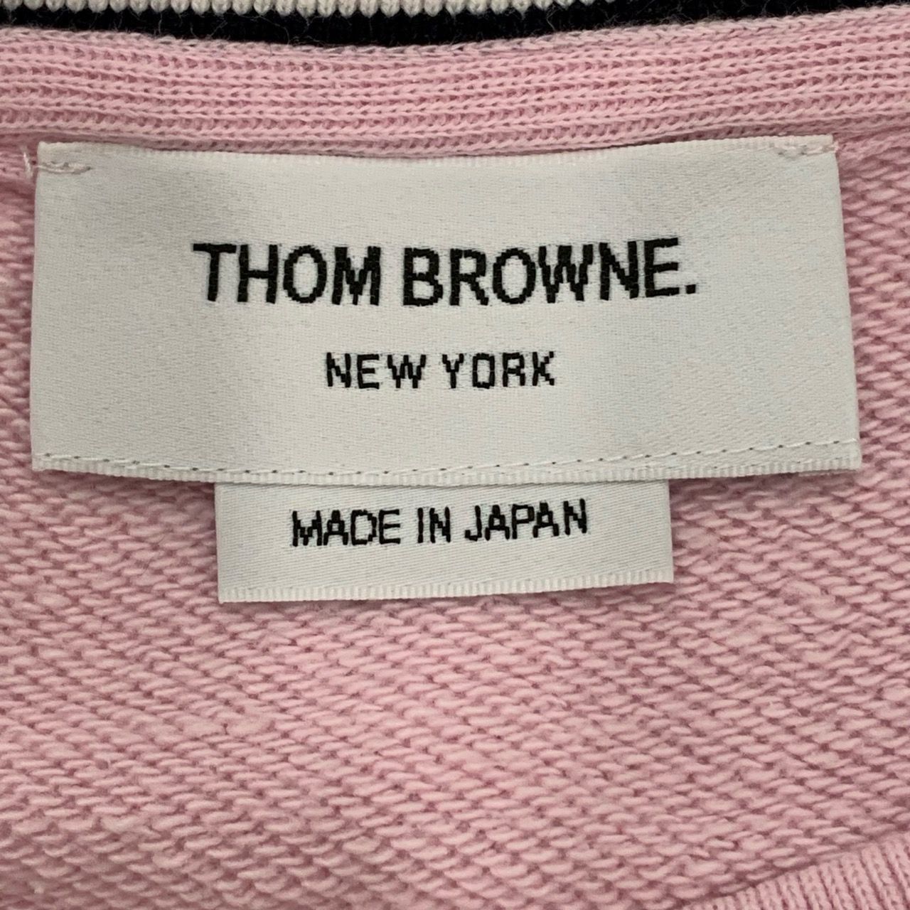 Thom Browne Thom Browne Womens Pink Cotton Pullover Sweatshirt With Four Size 36" / US 14 / IT 50 - 2 Thumbnail