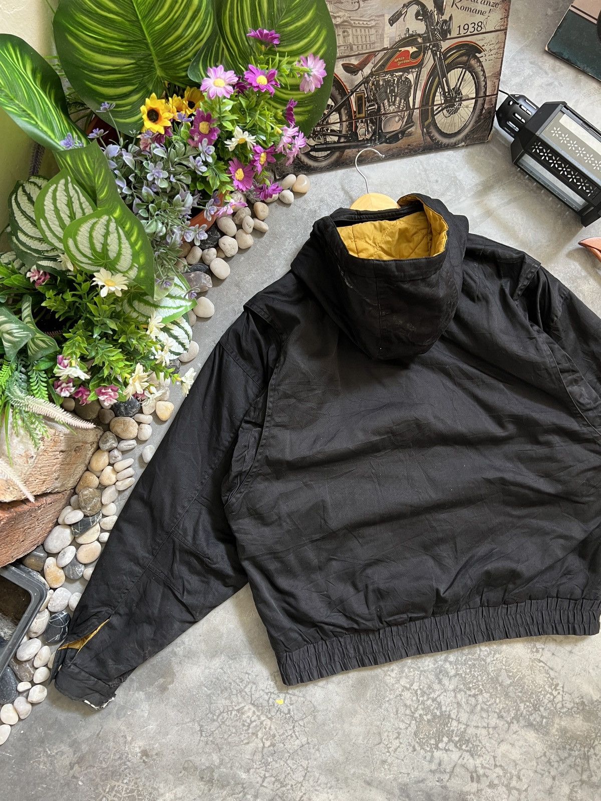 Japanese Brand × Vintage Vintage 🔥 Stadium Full Flower Bomber Jacket With Hoodie Size US L / EU 52-54 / 3 - 7 Thumbnail