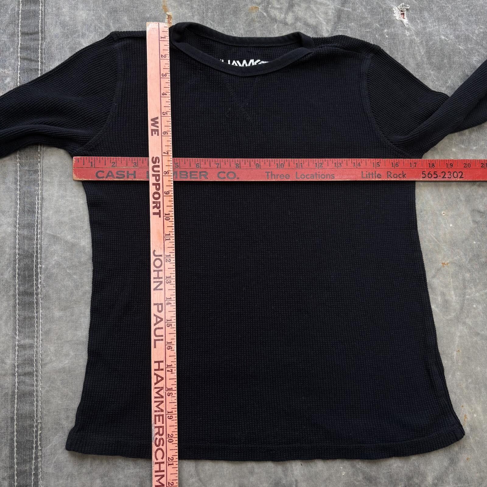 Tony Hawk Vintage Y2K Tony Hawk Black Grunge Thermal Waffle Knit Shirt Size M / US 6-8 / IT 42-44 - 3 Thumbnail