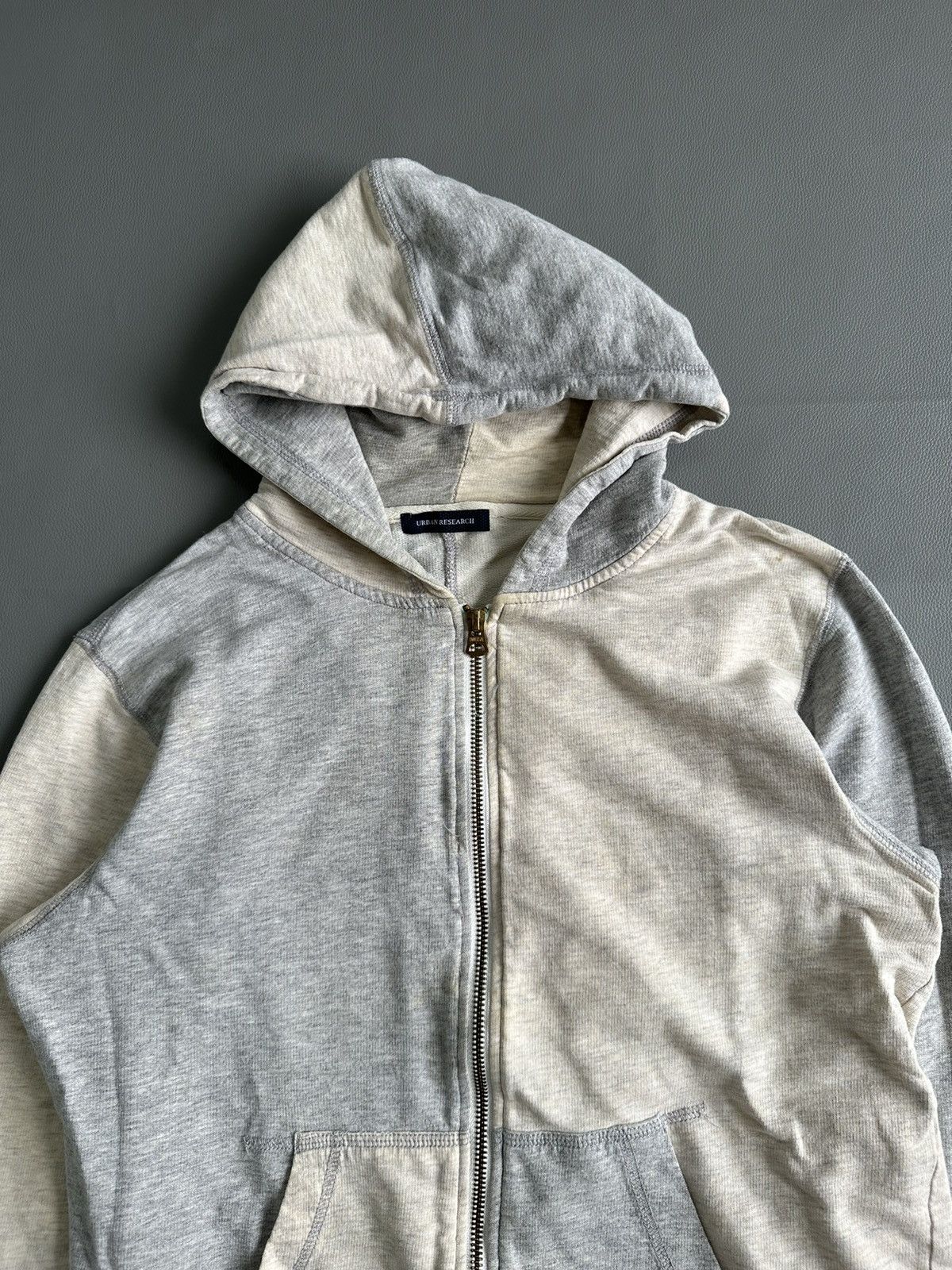 URBAN RESEARCH COLOR BLOCK ZIP UP HOODIE IFSIX LGB STYLE is