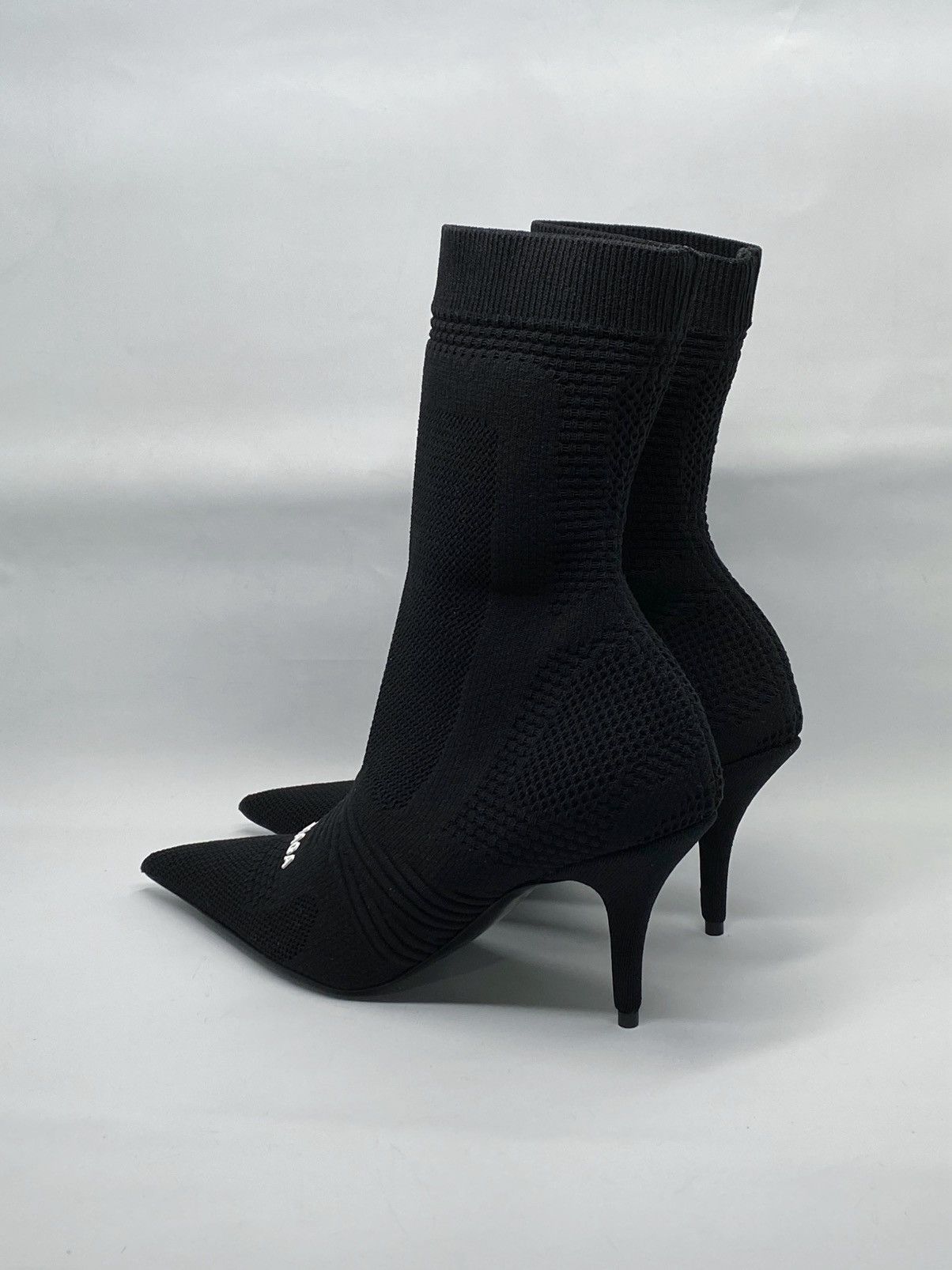 Balenciaga Balenciaga Knife 2.0 logo-appliquéd stretch-knit ankle boots Size US 6 / IT 36 - 8 Thumbnail