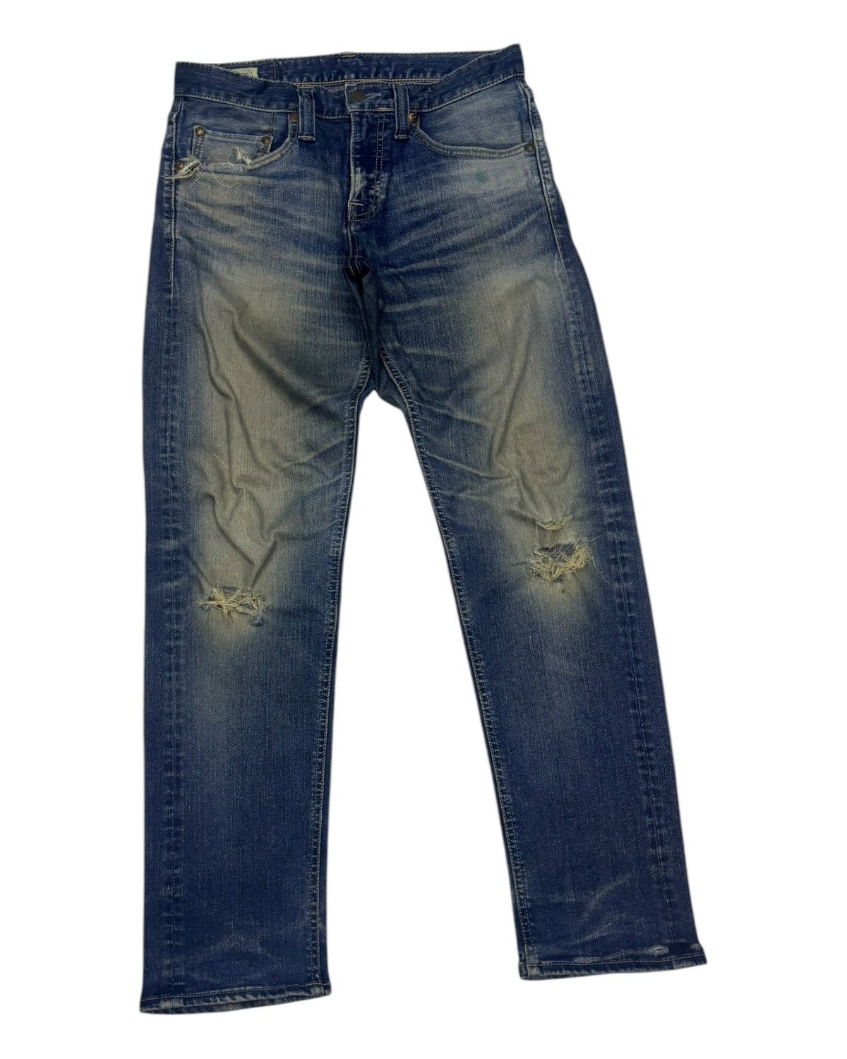 Big John × Japanese Brand × Jean VINTAGE BIG JOHN MADE IN JAPAN DISTRESSED DENIM JEANS Size US 30 / EU 46 - 5 Thumbnail