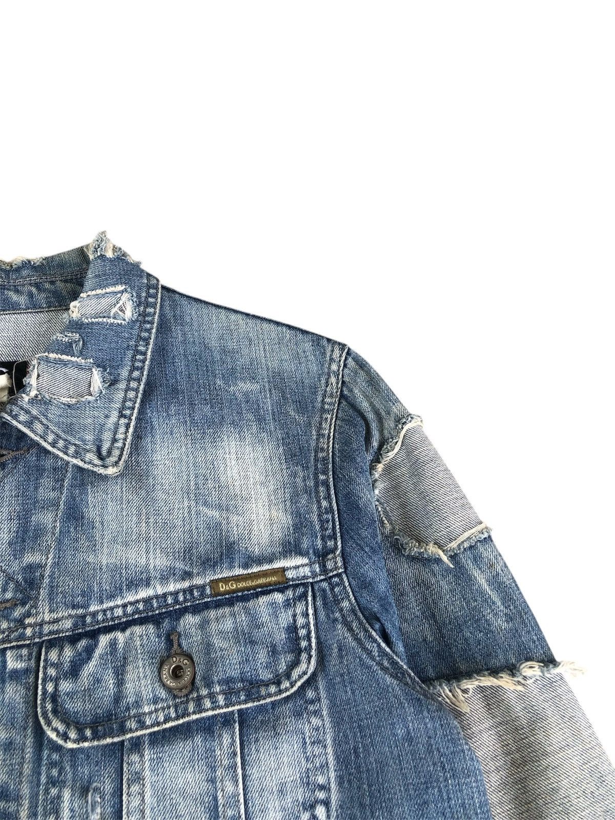 Dolce & Gabbana Dolce & Gabbana Boro Patchwork Distressed Denim Jacket Size US S / EU 44-46 / 1 - 7 Thumbnail