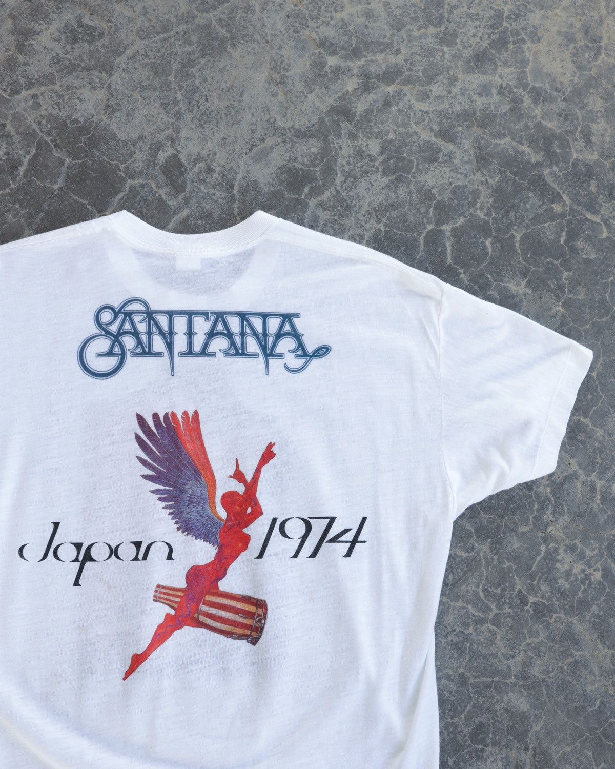 Band Tees Vintage 1970s Santana Japanese Lotus Tour Dove Archive White Size US L / EU 52-54 / 3 - 5 Thumbnail