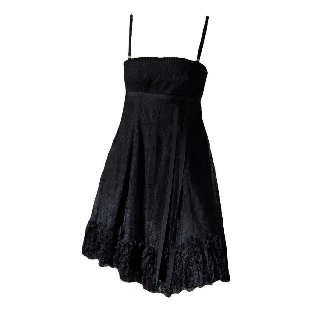 Dolce & Gabbana Dolce & Gabbana Black Lace Corset Mini Dress Size IT42 Size M / US 6-8 / IT 42-44 - 2 Thumbnail