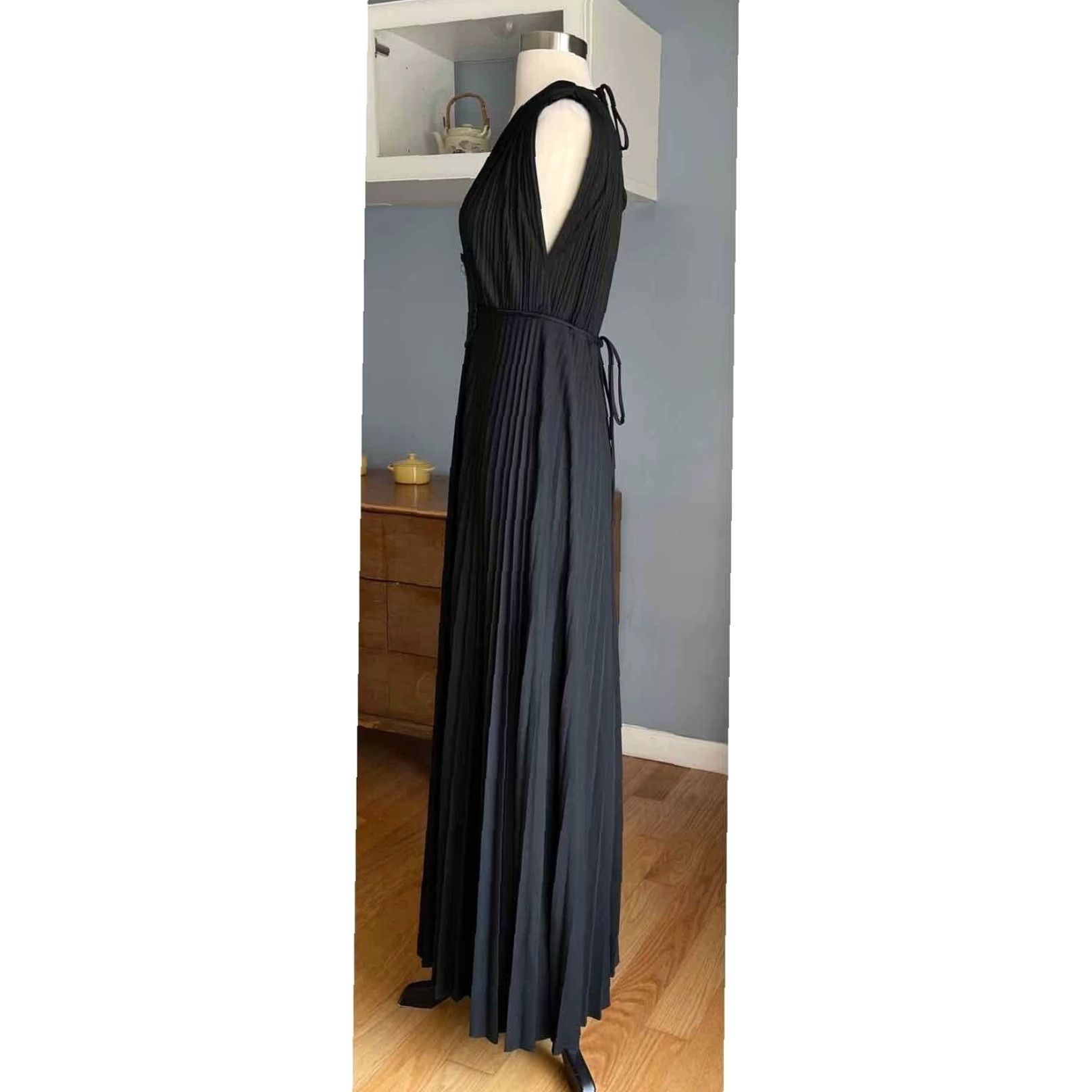 Vintage VINTAGE Jody T of California Maxi Dress Black Grecian Disco 70s S/M Womens 1970s Vintage Look Size S / US 4 / IT 40 - 2 Thumbnail