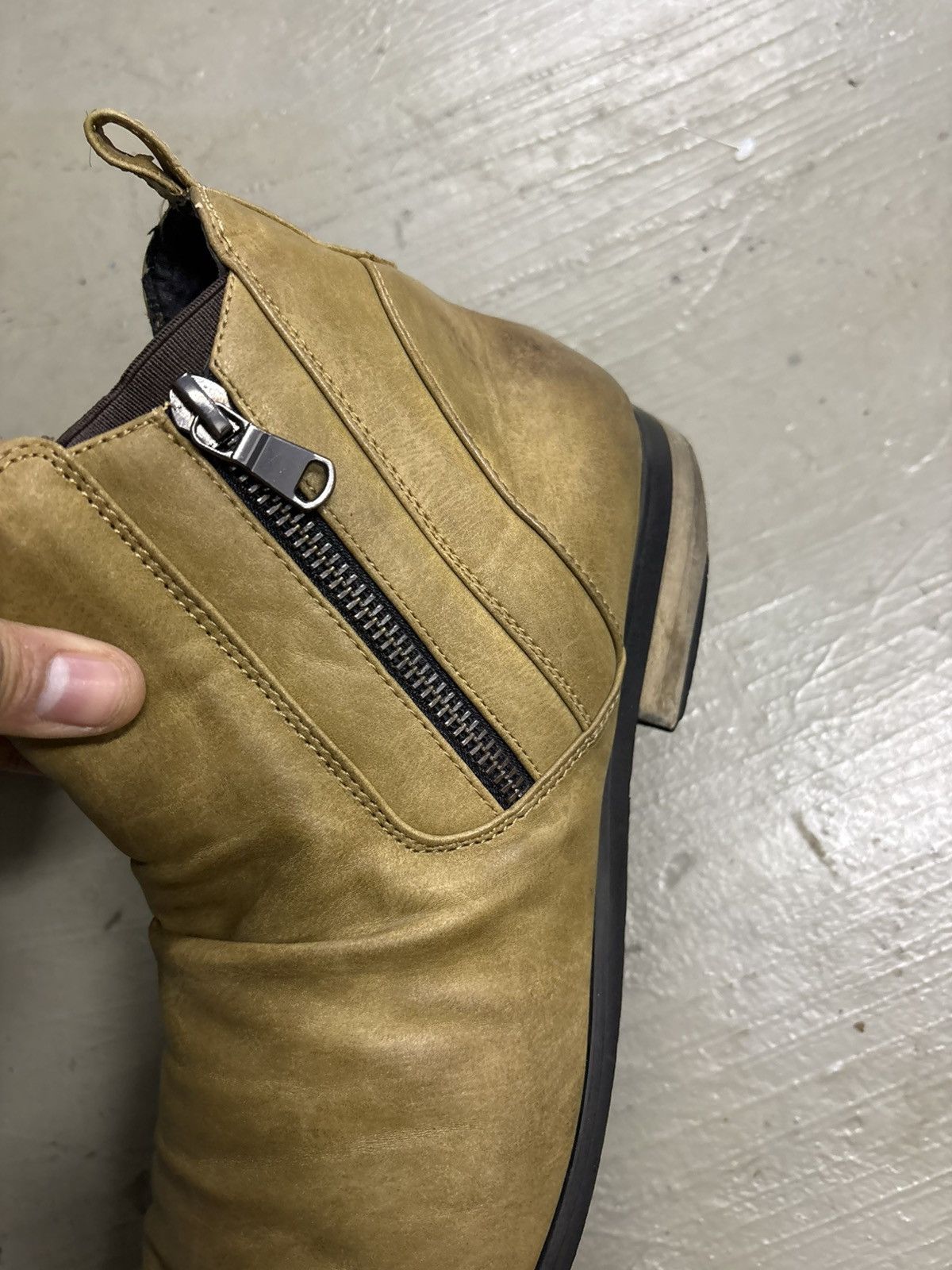 Guidi No Label Side Zip Leather Boots Wrinkle Slouch Boot Size US 11.5 / EU 44-45 - 9 Thumbnail