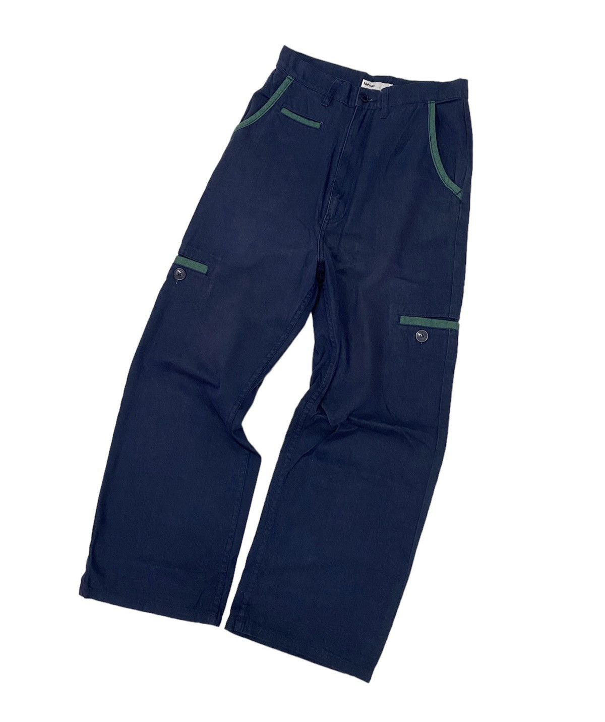 image of Issey Miyake x Ne Net Vintage Ne-Net Dropcrotch Hidden Pocket Cargo Pants in Navy, Men's (Size 29)