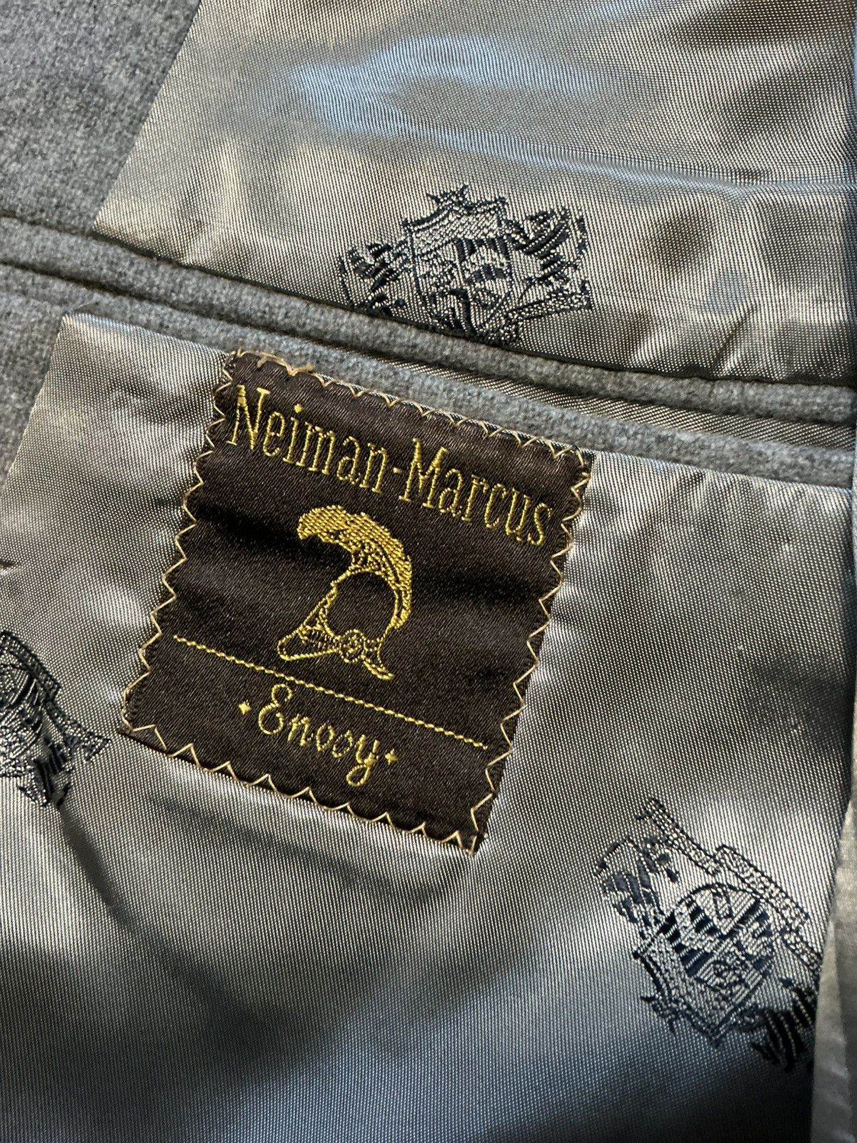 Neiman Marcus Neiman Marcus Envoy 100% Cashmere Tracer Blazer Jacket Size 42L - 4 Thumbnail