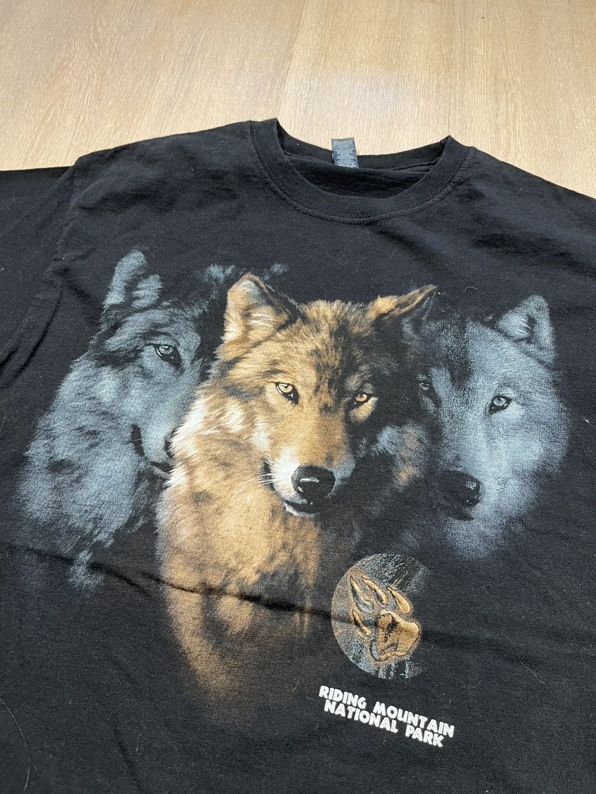 Vintage Y2K Wolf Shirt Medium Size US M / EU 48-50 / 2 - 2 Thumbnail