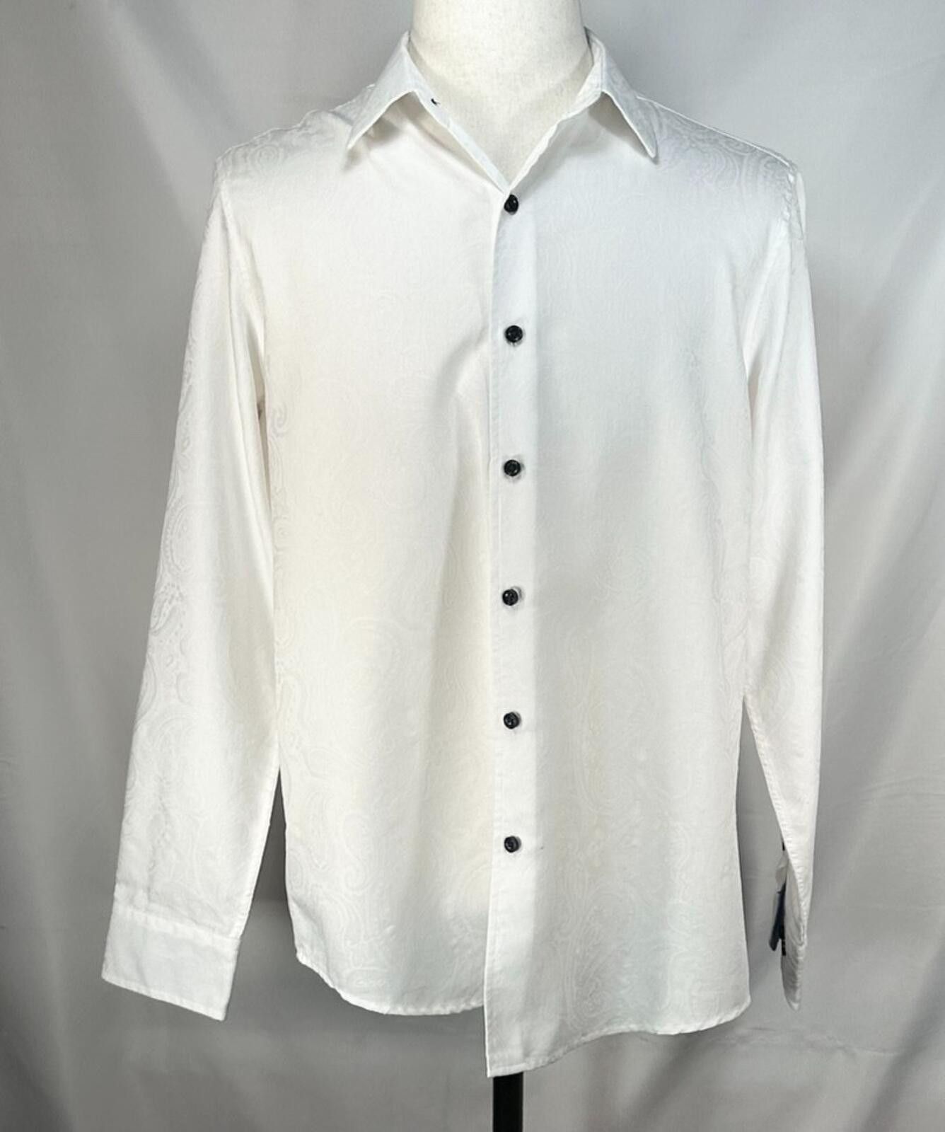 Tasso Elba Tasso Elba Cotton/Poly Button Up White Mens M 15-15.5 Size US M / EU 48-50 / 2 - 1 Thumbnail