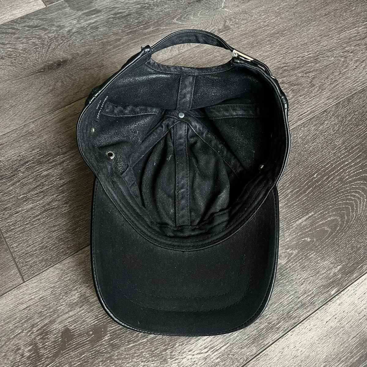 Genuine Leather Vintage 2000s Genuine Leather Black Baseball Cap Hat Size ONE SIZE - 5 Thumbnail