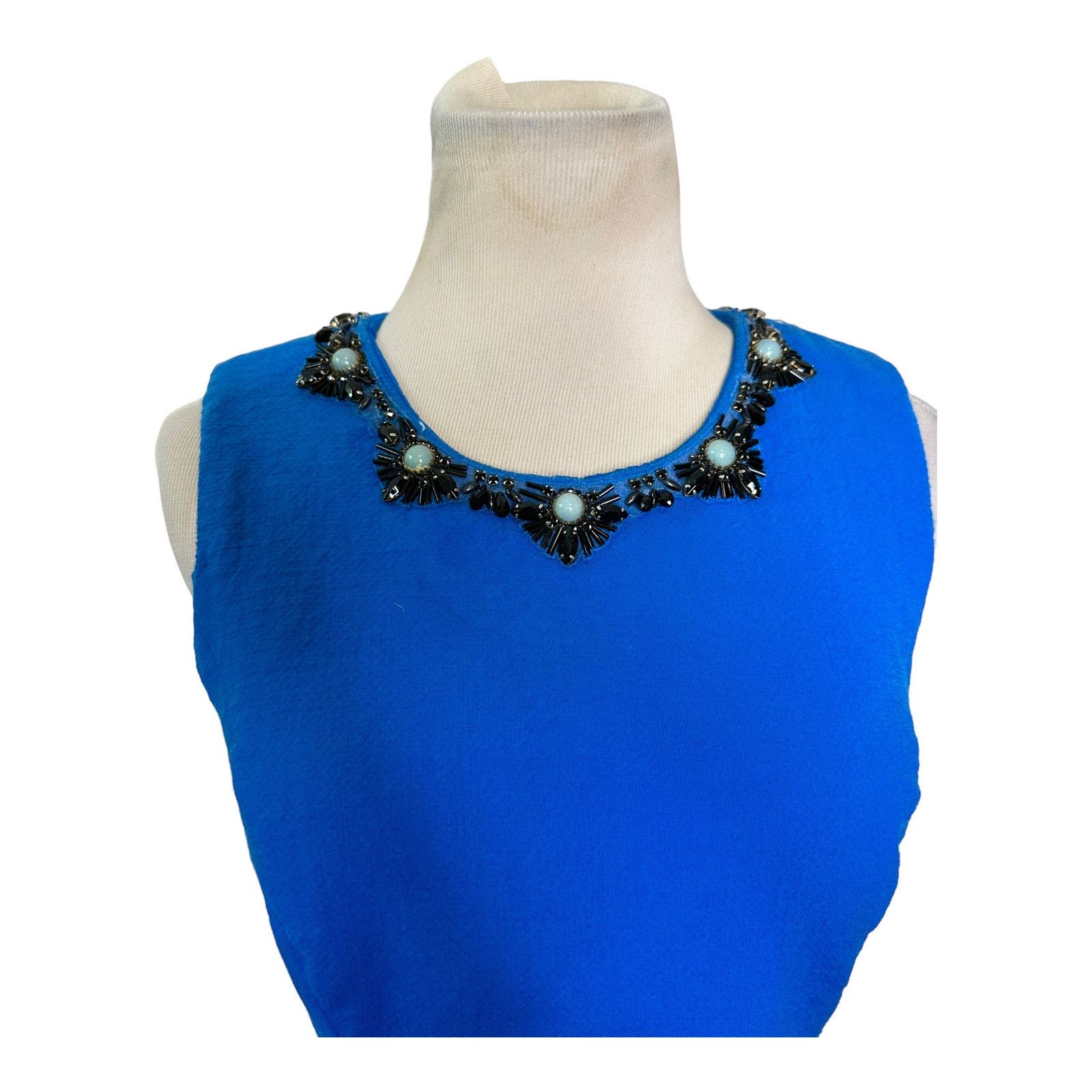 Jason Wu Jason Wu blue embellished neck sheath cocktail dress size 6 Size M / US 6-8 / IT 42-44 - 9 Thumbnail
