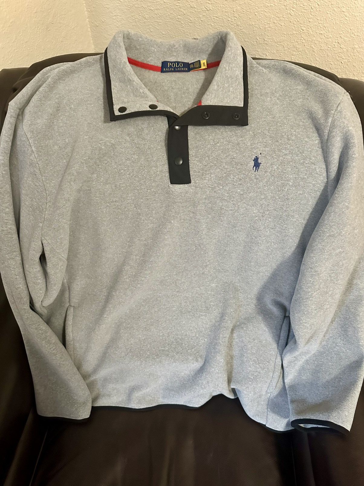 Polo Ralph Lauren Polo Ralph Lauren Brushed fleece mockneck pullover XXL grey Size US XXL / EU 58 / 5 - 2 Thumbnail