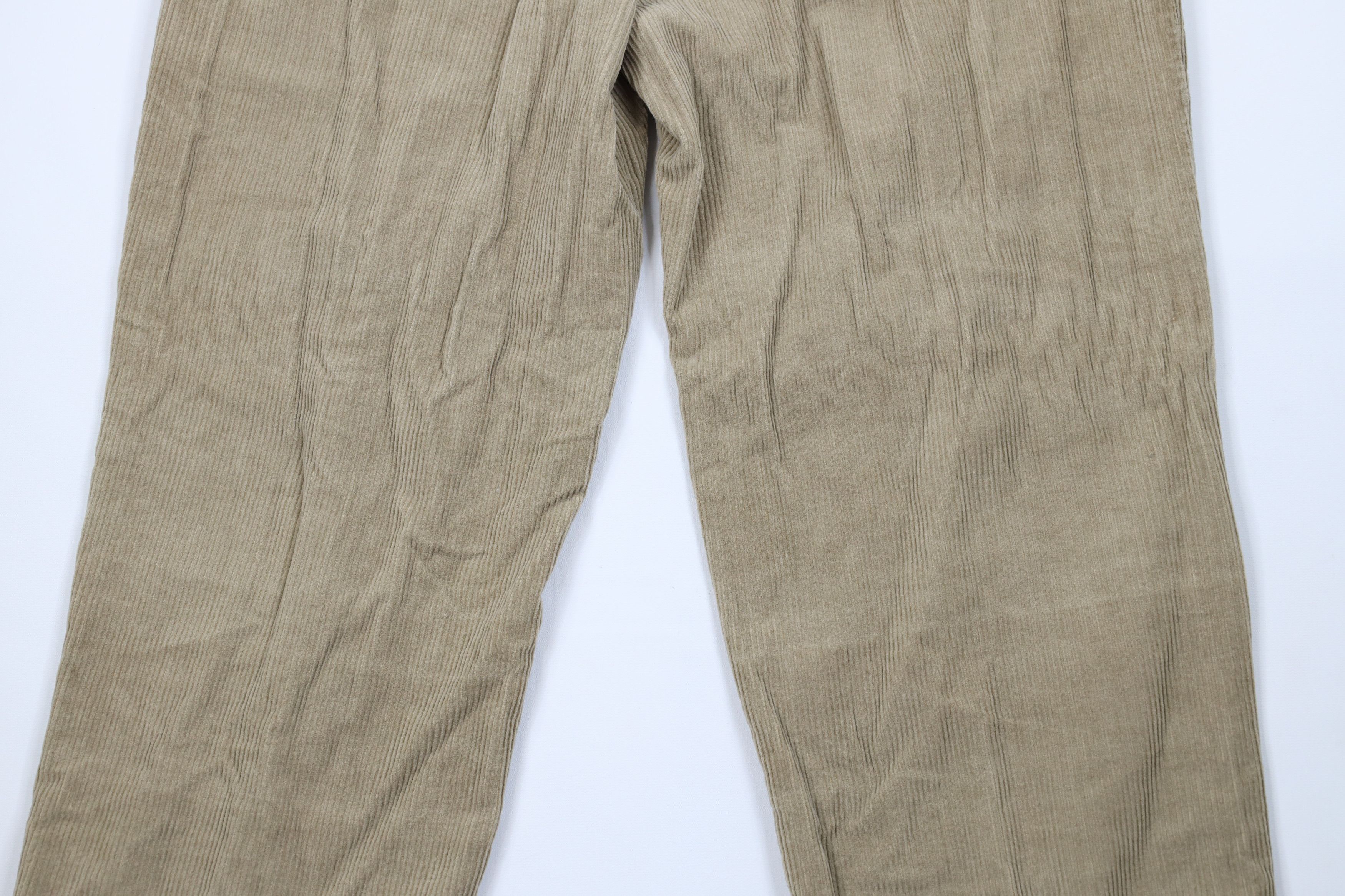 Nautica × Vintage Vintage 90s Nautica Wide Leg Corduroy Chino Pants Beige Size US 32 / EU 48 - 10 Thumbnail