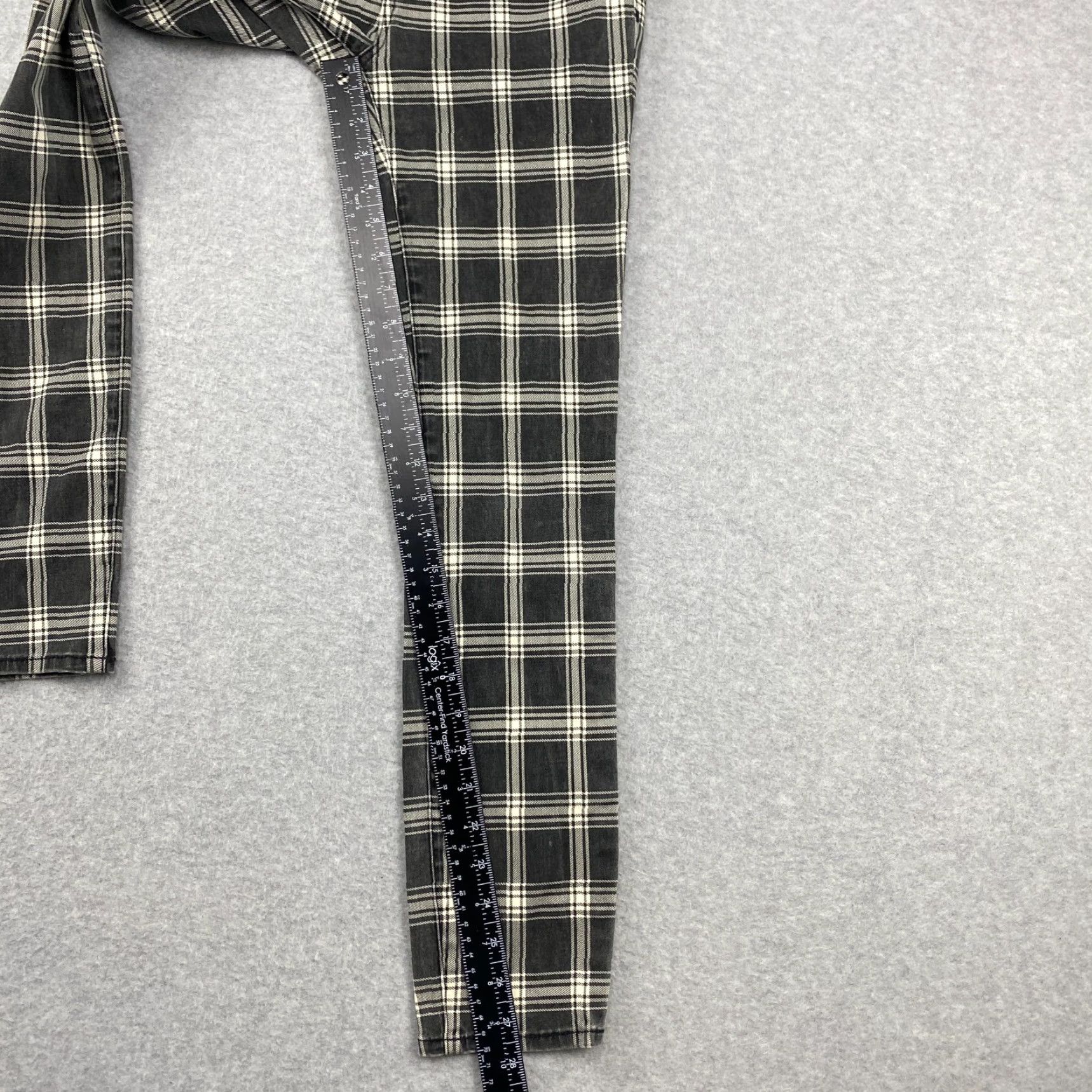 Madewell Madewell High Riser Skinny Jeans Womens 24 Black White Plaid Stretch Pockets Size 42" / US 20 - 5 Thumbnail